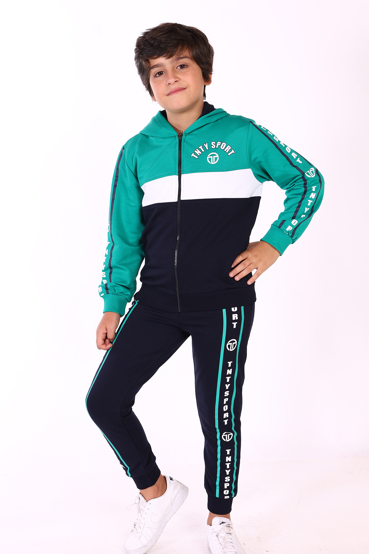 Toontoy Erkek Çocuk Renk Bloklu Baskılı Eşofman Takımı