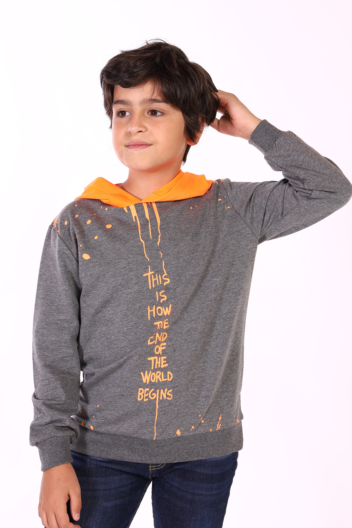 Toontoy Erkek Çocuk Neon Detaylı Sweatshirt