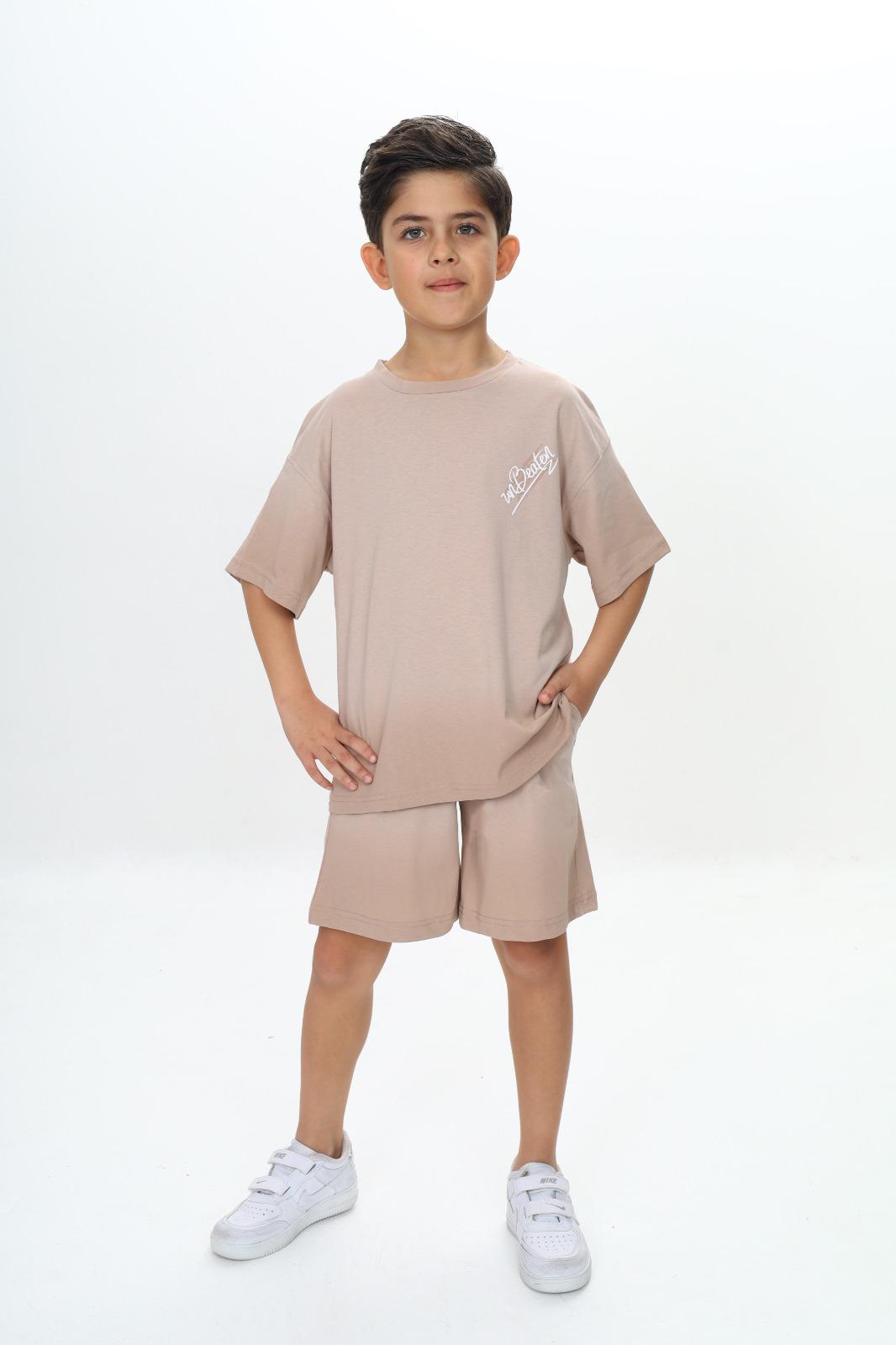 Toontoy  Erkek Çocuk Yikama Efektli Baskili Şortlu Takim