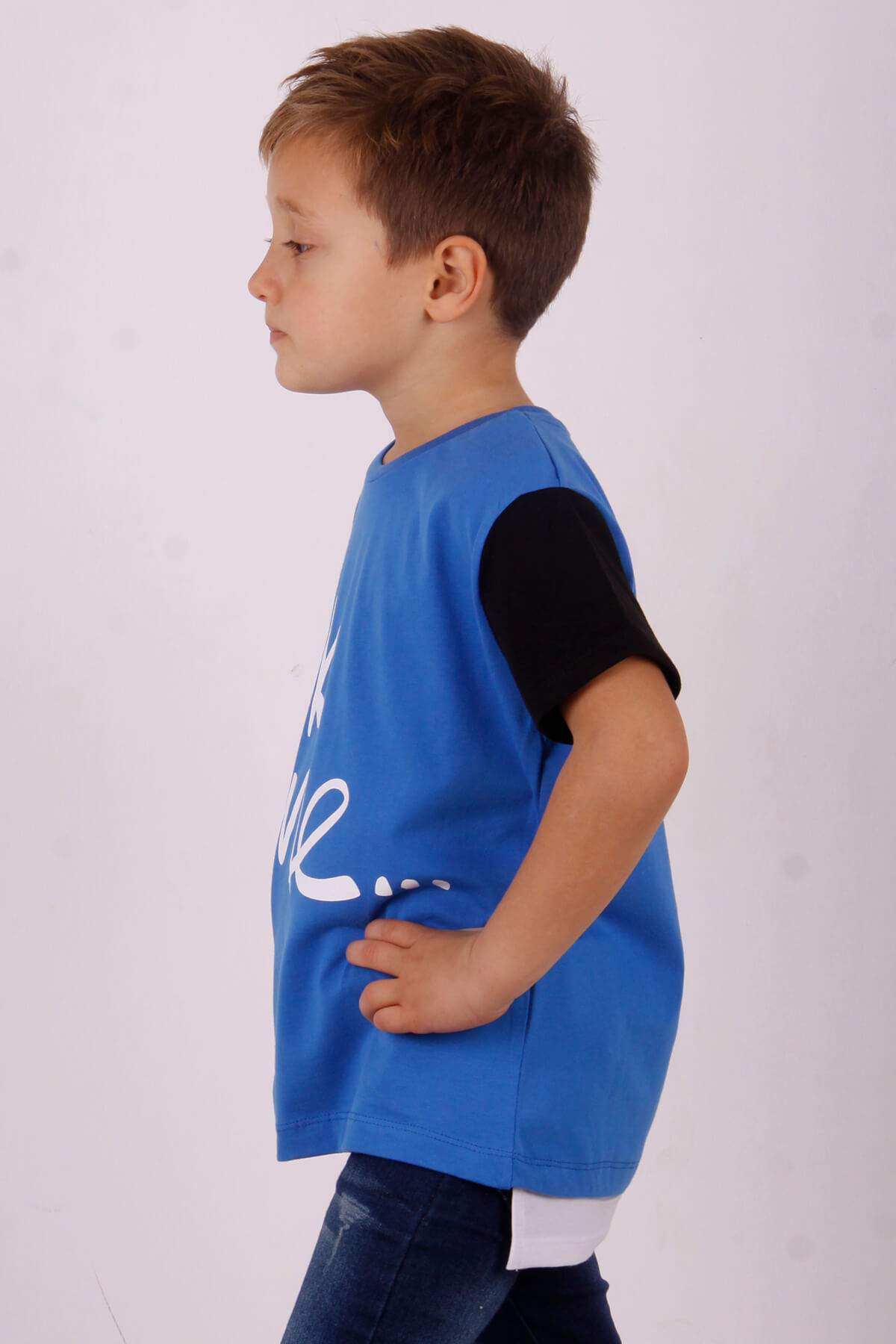 Toontoy Erkek Çocuk Tek Kol Garnili Tişört