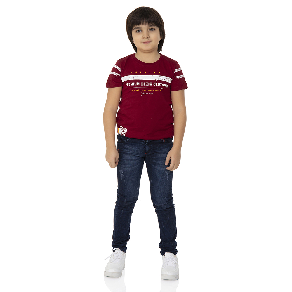 Toontoy  Erkek Çocuk T-Shirt Ön Ve Kol Baskı