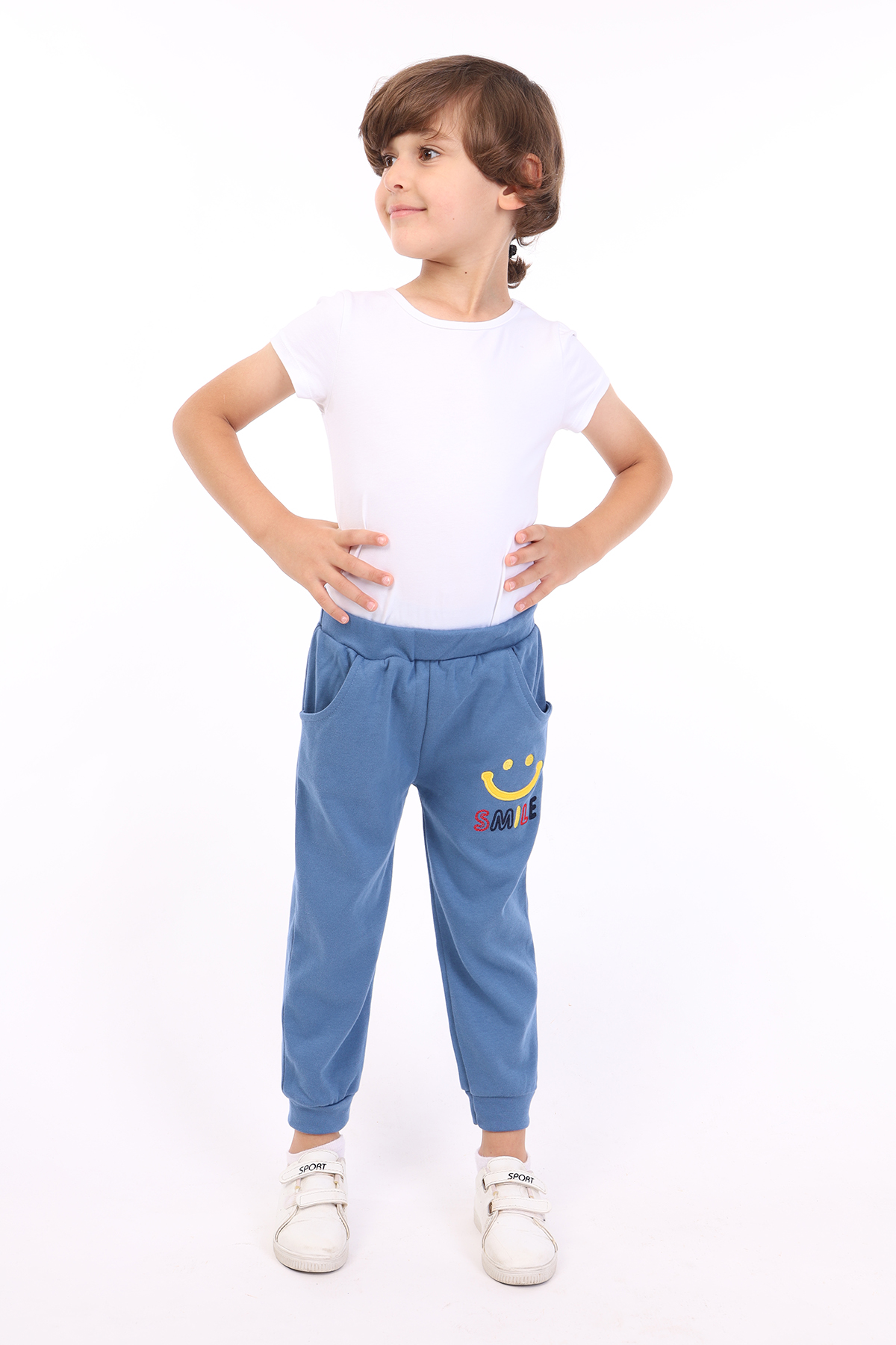 Toontoy Erkek Çocuk İki Yanı Cep Detaylı Nakışlı Eşofman Alt