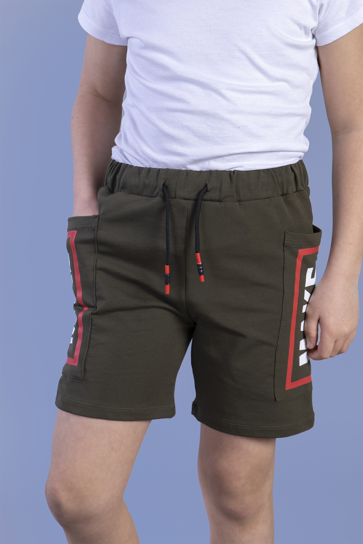 Toontoy Erkek Çocuk Beli Ayarlanabilir Cep Detaylı Baskılı Şort