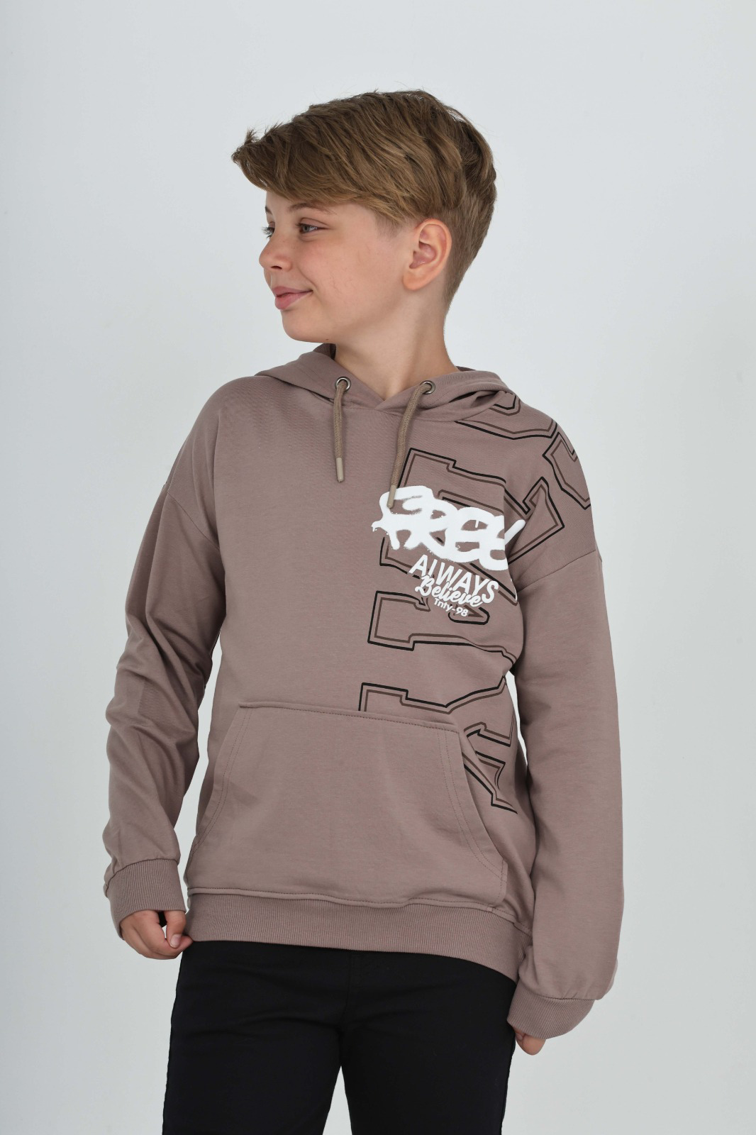 Toontoy Erkek Çocuk Stay Baskılı Sweatshirt