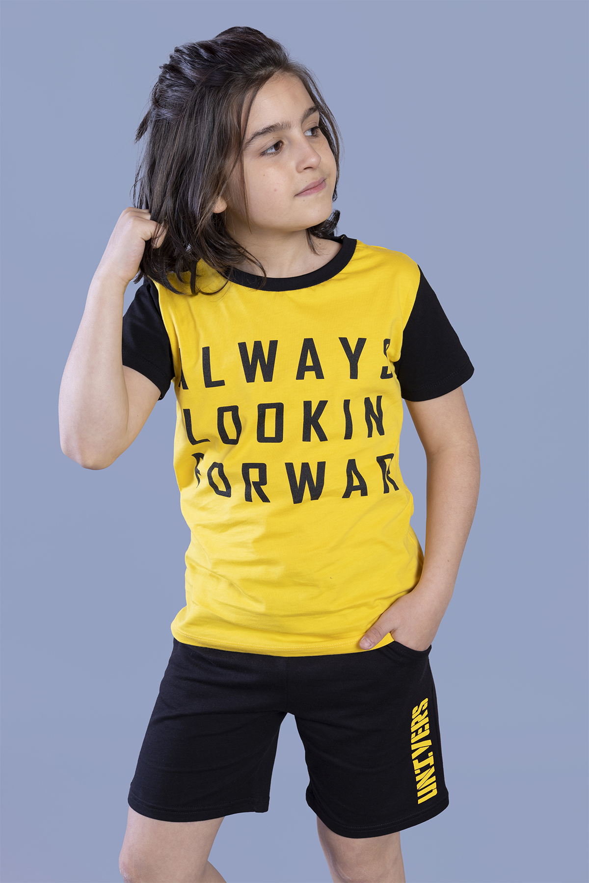 Toontoy Erkek Çocuk Kapüşonlu Yazı Baskılı Takım