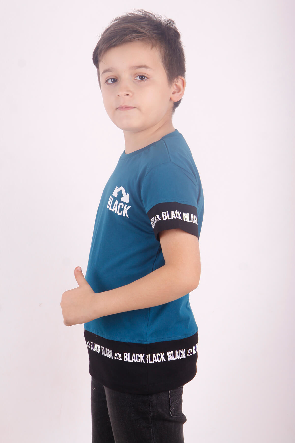 Toontoy Erkek Çocuk BLACK Baskılı Tişört