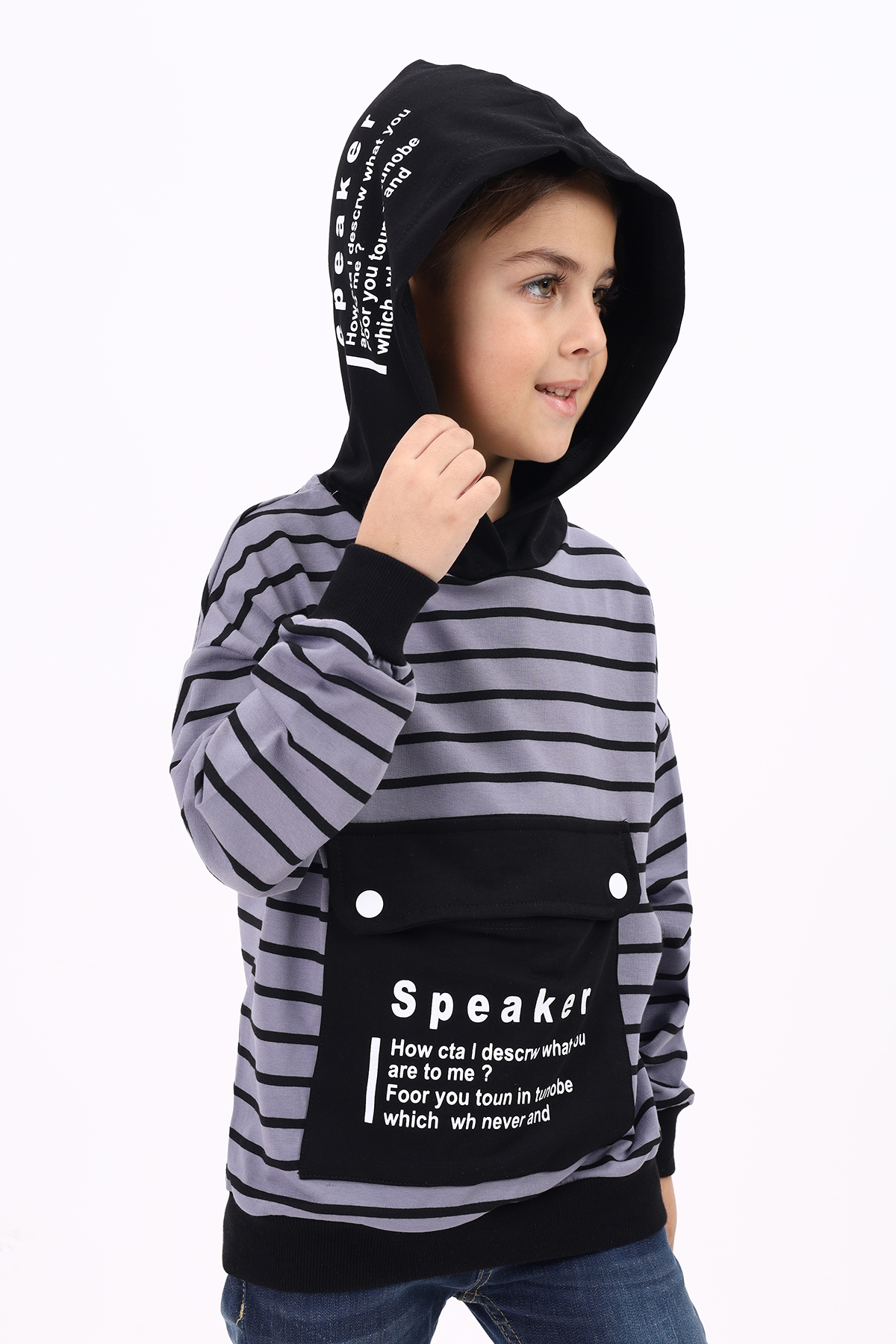 Toontoy Erkek Çocuk  Speaker Baskılı Sweatshirt