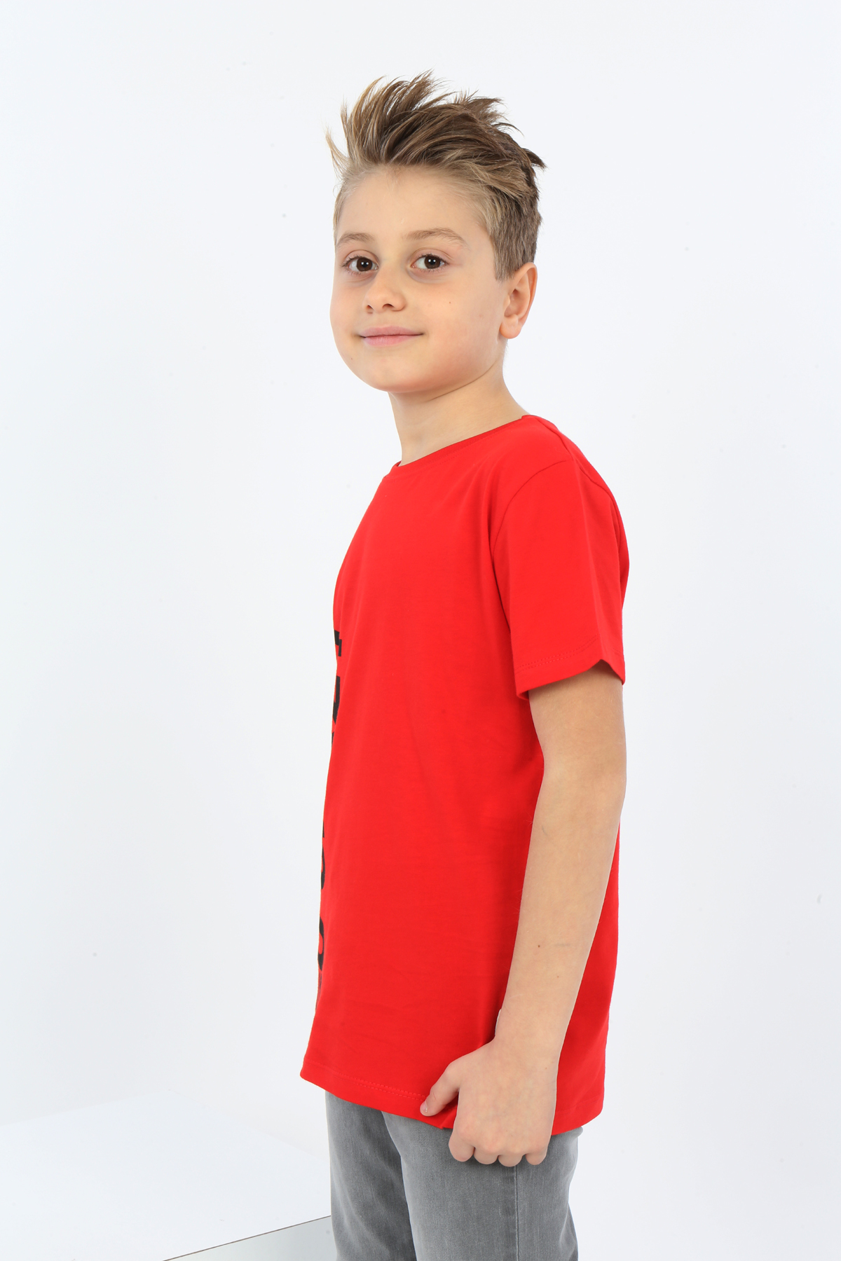 Toontoy Erkek Çocuk Dont Stop Go Crazy Baskılı Tişört
