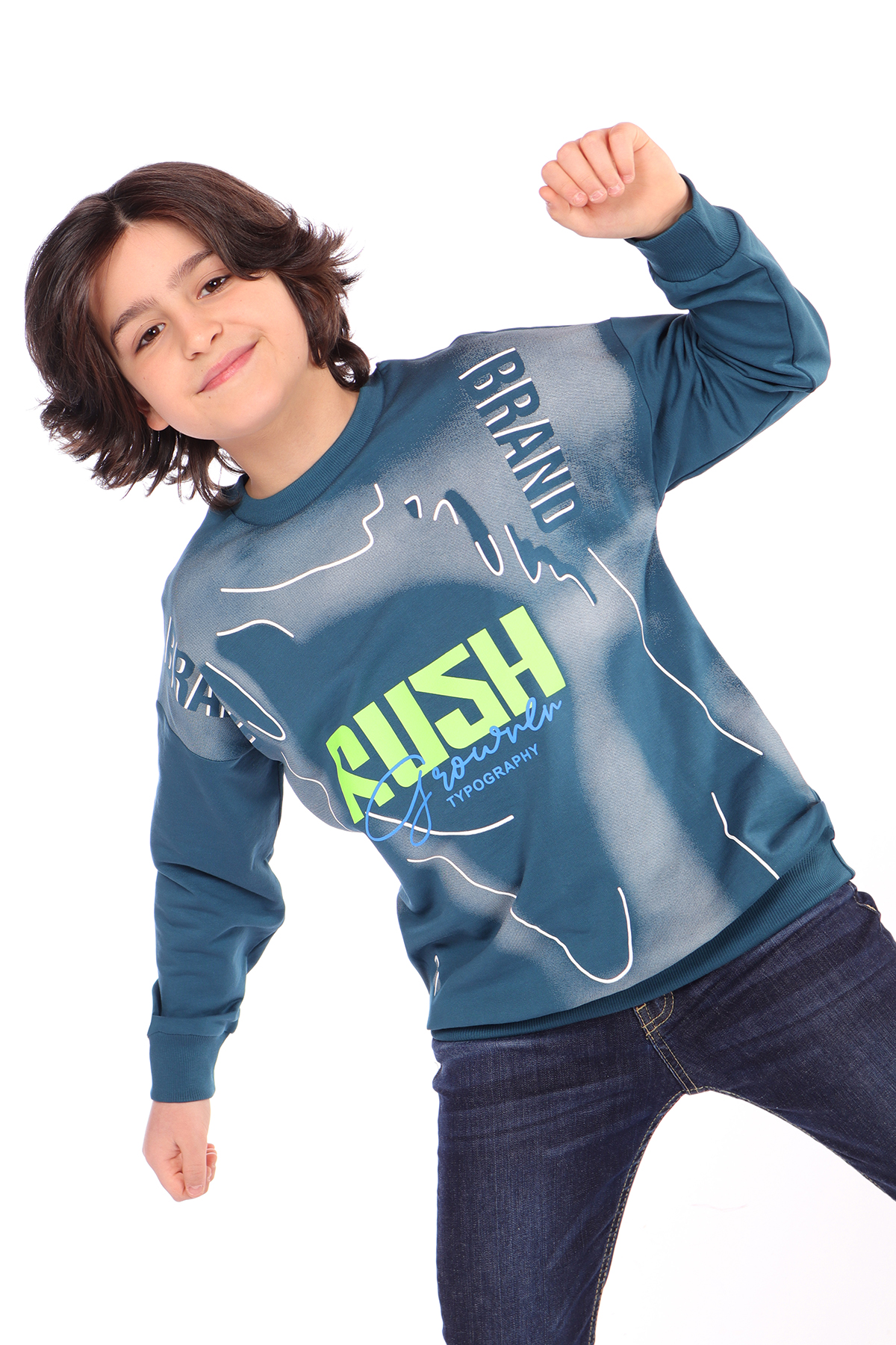 Toontoy Erkek Çocuk Baskılı Sweatshirt