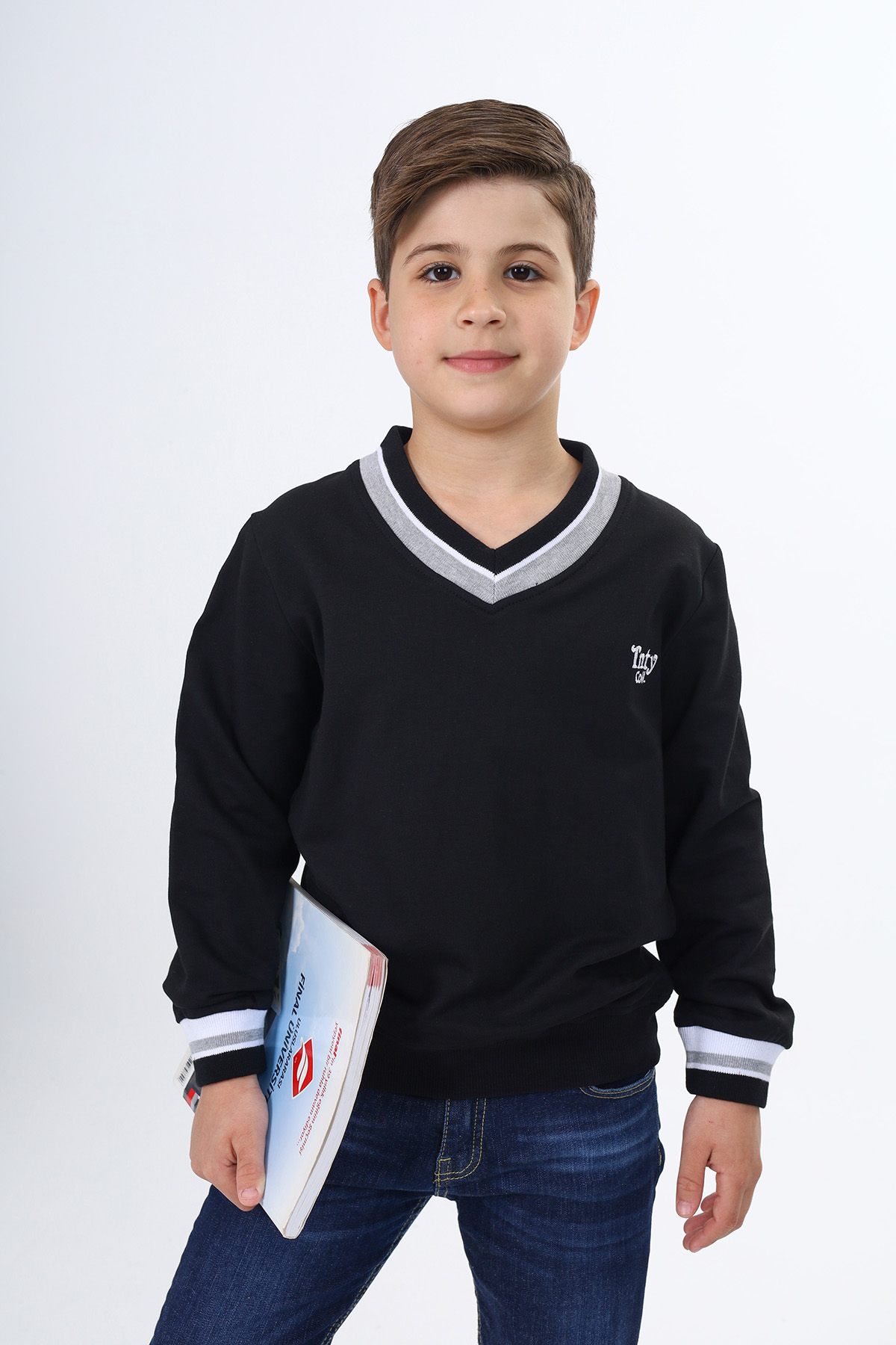 Toontoy Erkek Çocuk Okul Nakışlı Sweatshirt