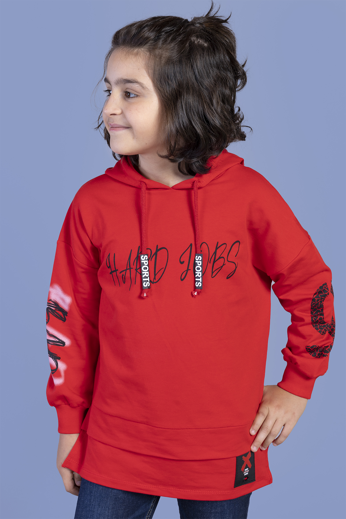 Toontoy Erkek Çocuk Kapüşonlu Baskılı Sweatshirt