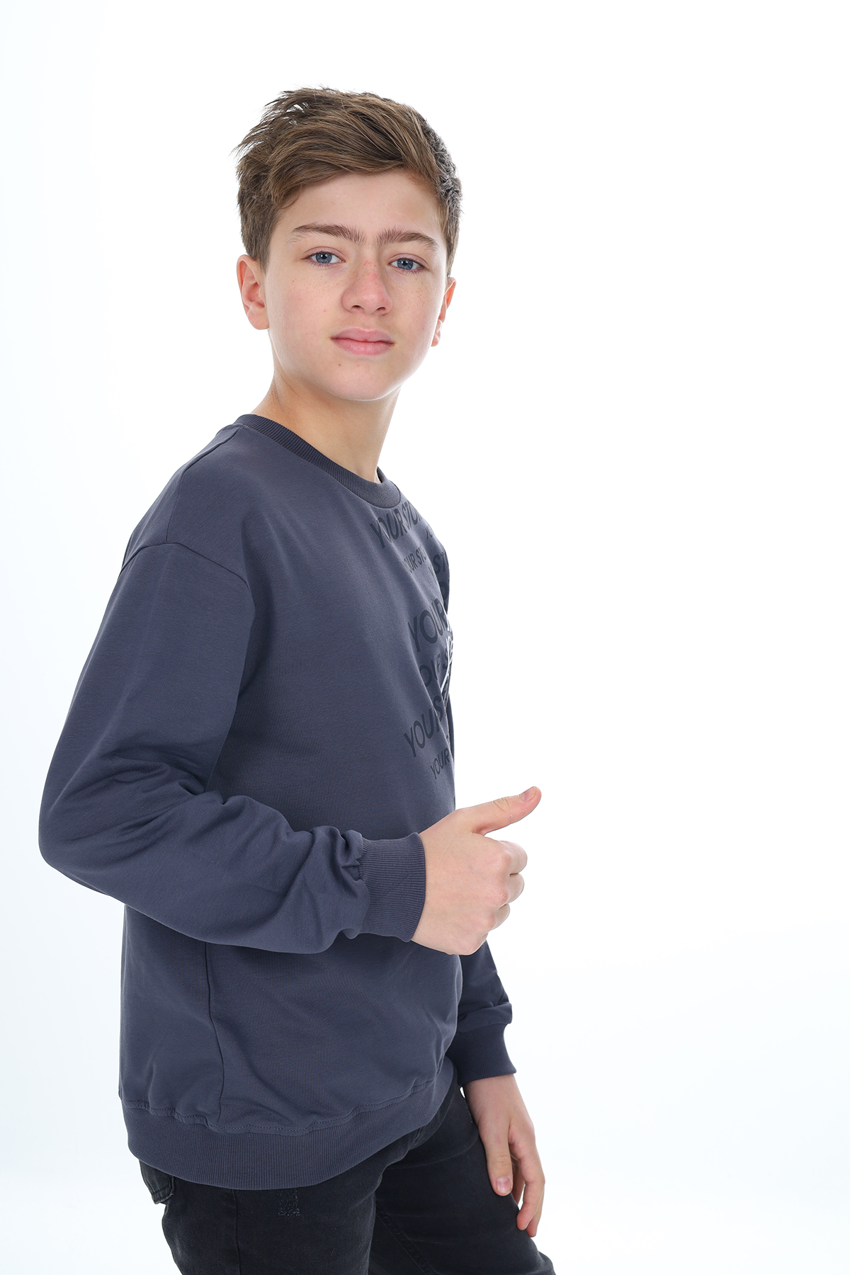 Toontoy Erkek Çocuk New Project  Baskılı Sweatshirt