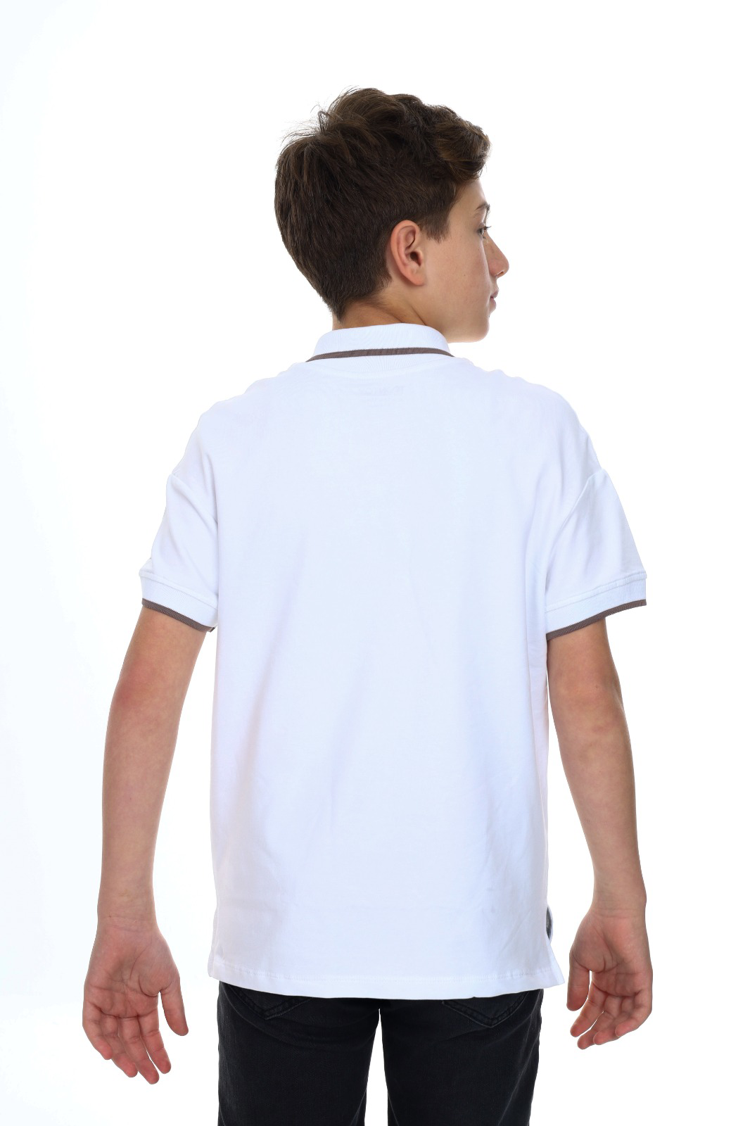 Toontoy Erkek Çocuk  Polo Yaka Kolu Baskılı Tişört