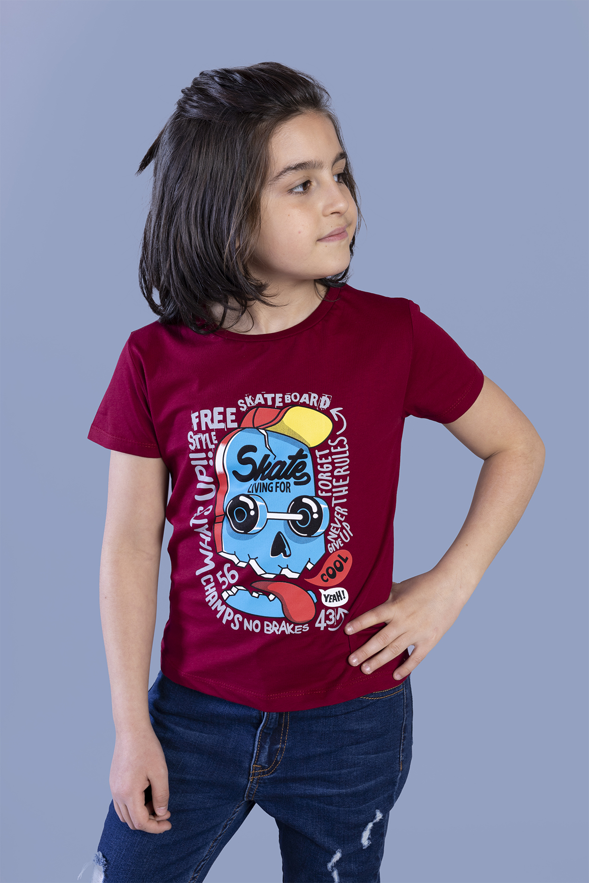 Toontoy Erkek Çocuk Skate  Baskılı Tişört