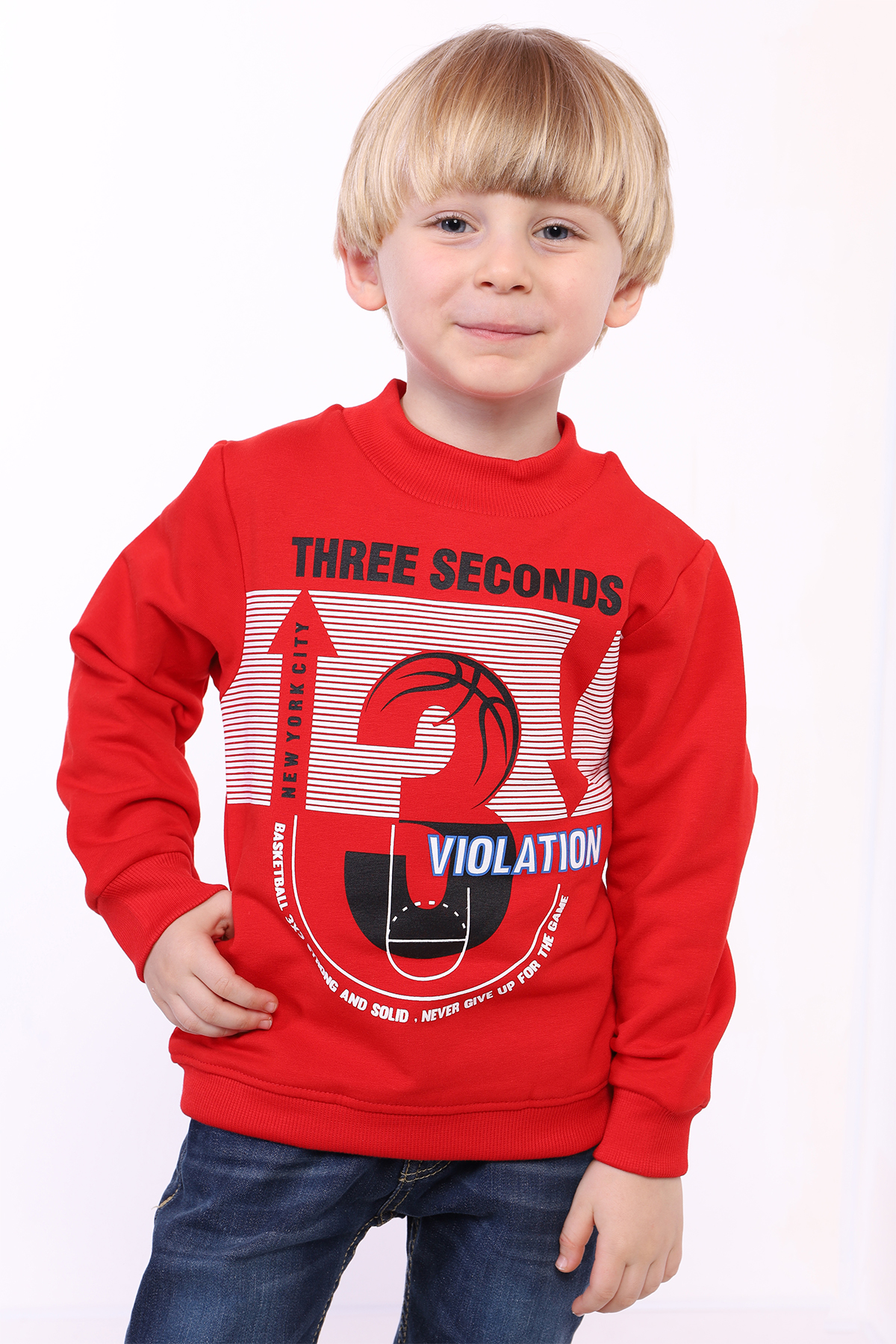 Toontoy Erkek Çocuk 3 Vıolatıon Baskılı Sweatshirt