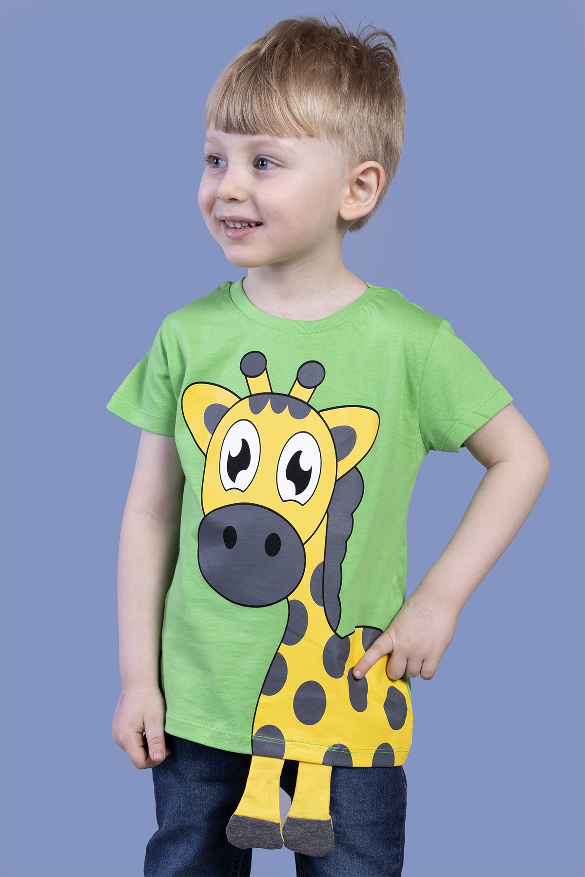 Toontoy Erkek Çocuk Zürafa Baskılı Tişört