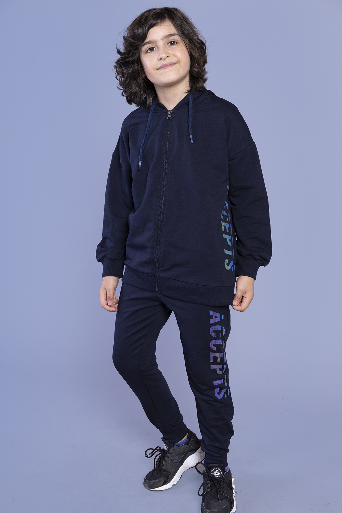 Toontoy  Erkek Çocuk Kapüşonlu Baskılı Eşofman Takımı