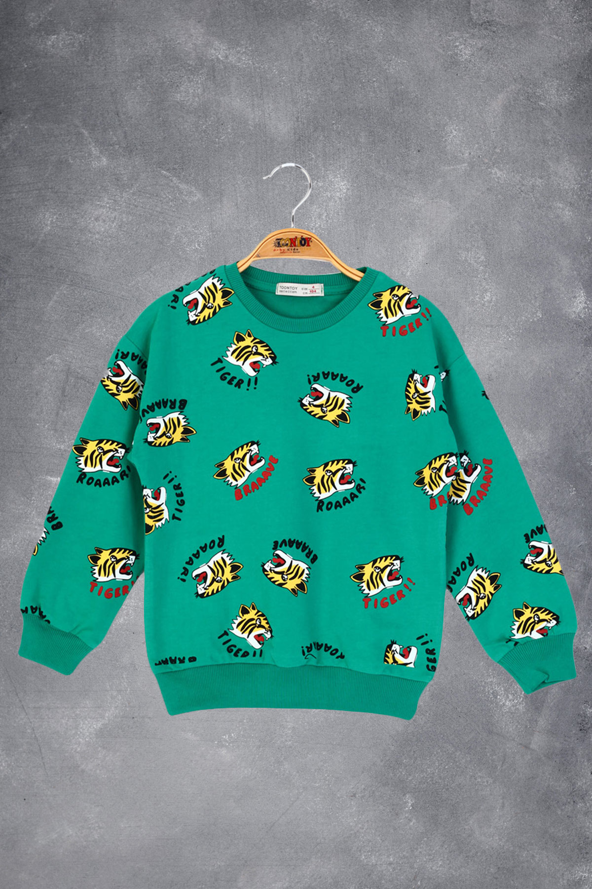 Toontoy Erkek Çocuk Tıger Baskılı Sweatshirt