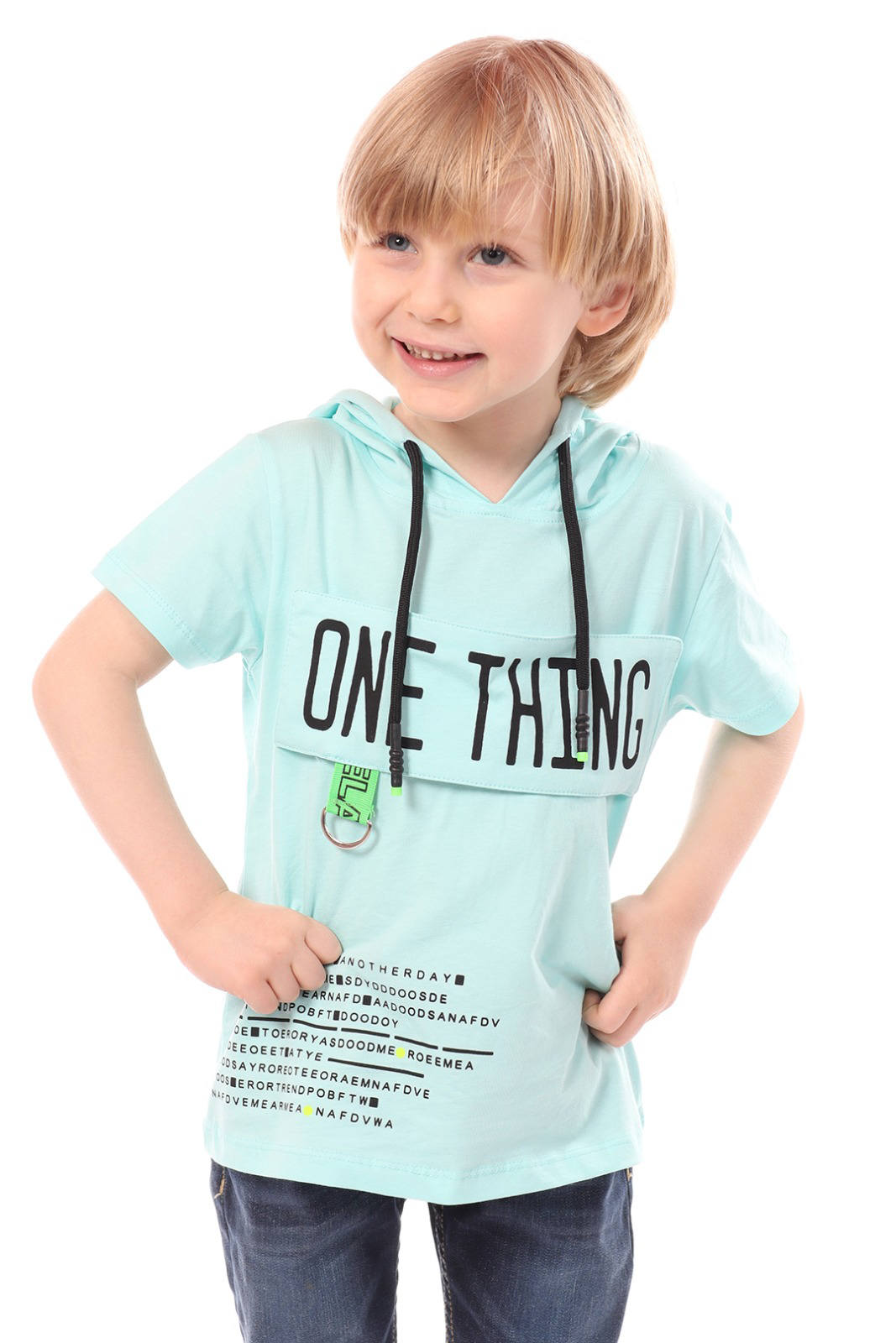 Toontoy Erkek Çocuk Demir Aksesuar Detaylı Baskılı Tişört