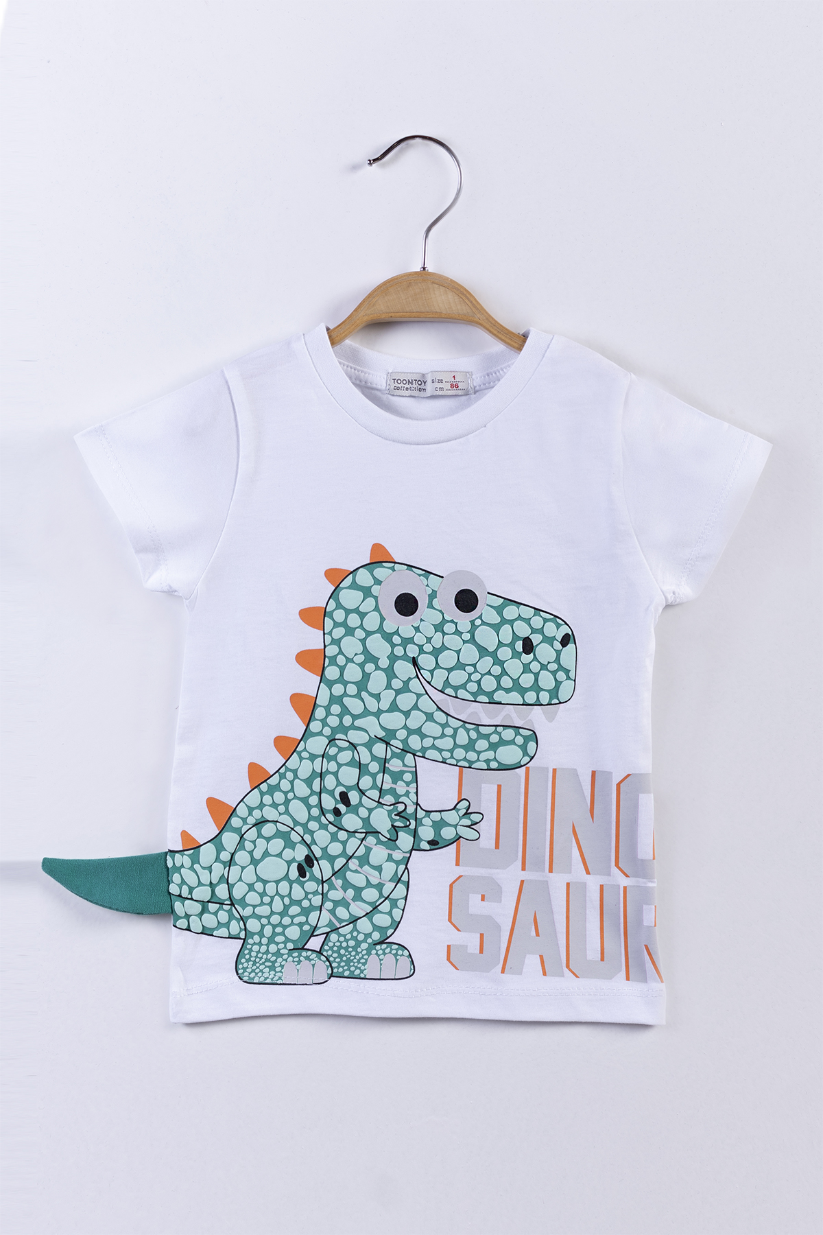 Toontoy Erkek Çocuk Kabartmalı Dinazor Baskılı Tişört