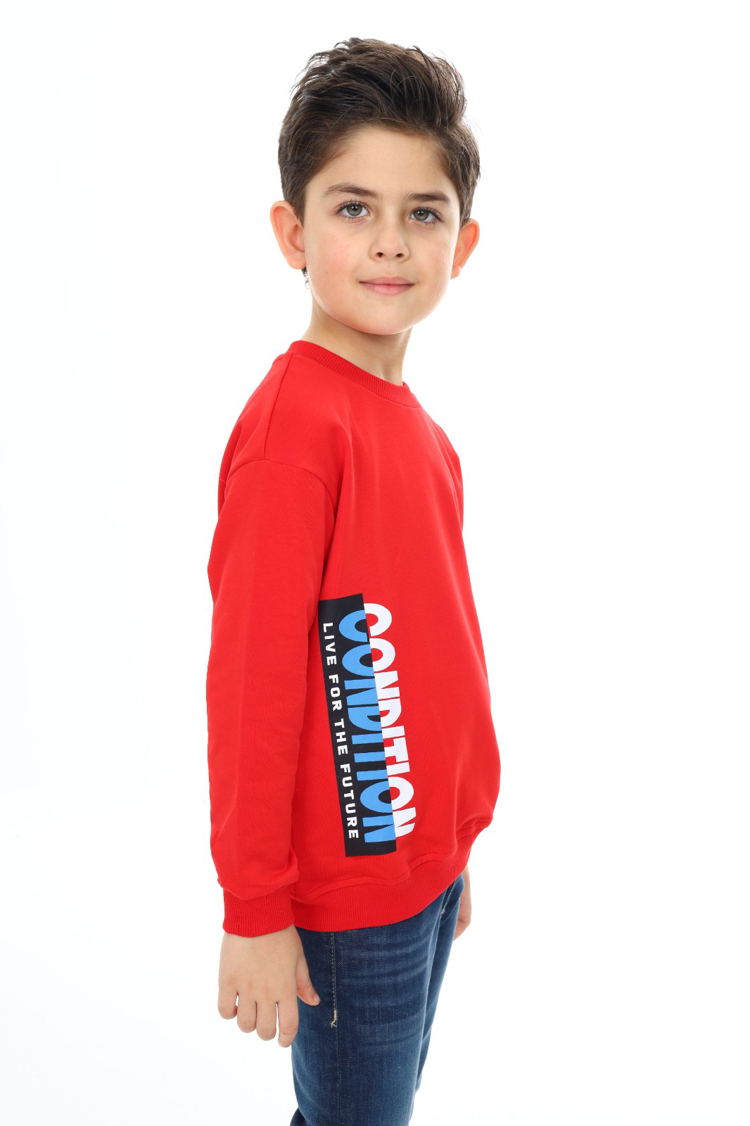 Toontoy Erkek Çocuk Ön ve Arka  Baskılı Sweatshirt