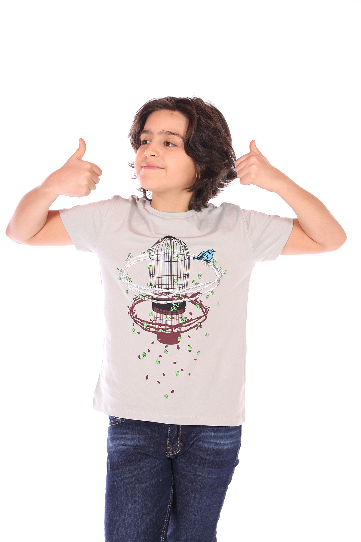 Toontoy Erkek Çocuk Kafes Baskılı Tişört