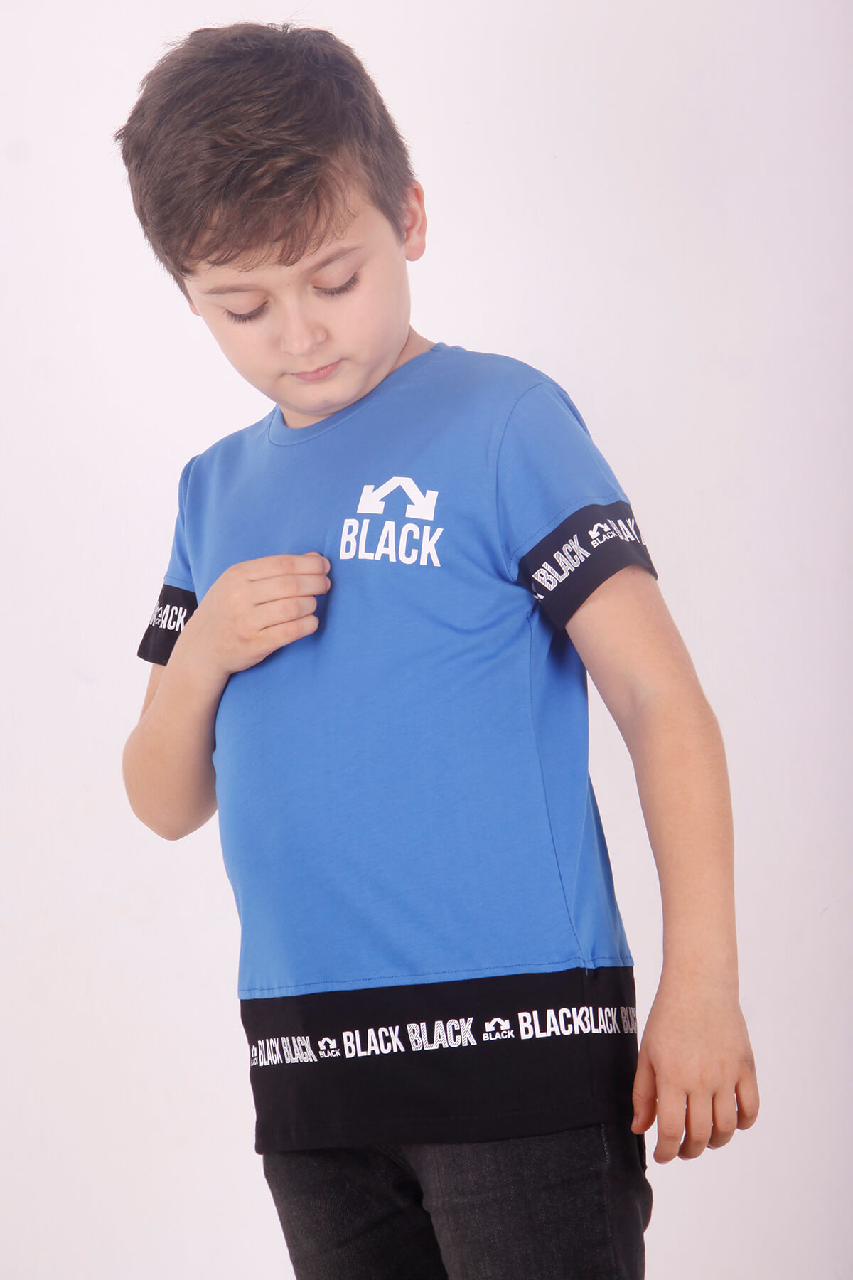 Toontoy Erkek Çocuk BLACK Baskılı Tişört