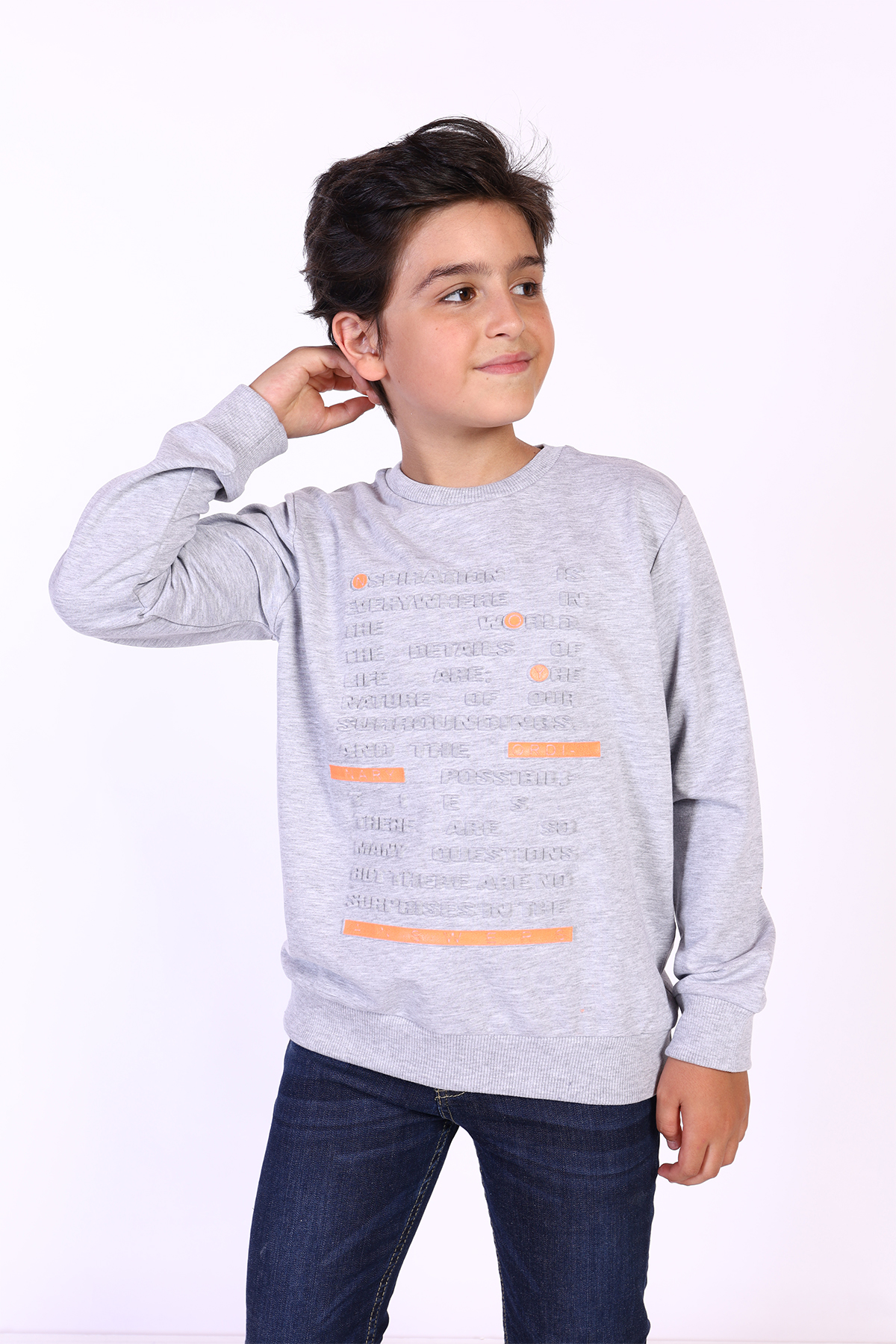 Toontoy Erkek Çocuk Kabartma Baskılı Sweatshirt