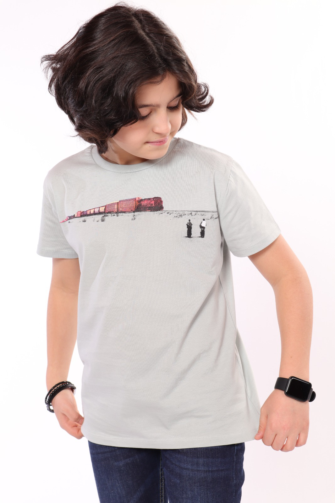 Toontoy Erkek Çocuk  Tren Baskılı Tişört