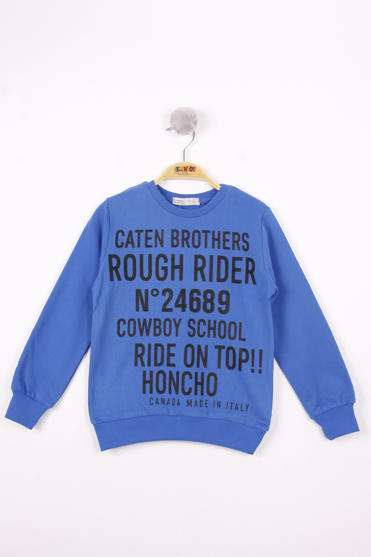 Toontoy Erkek Çocuk Yazı Baskılı Sweatshirt