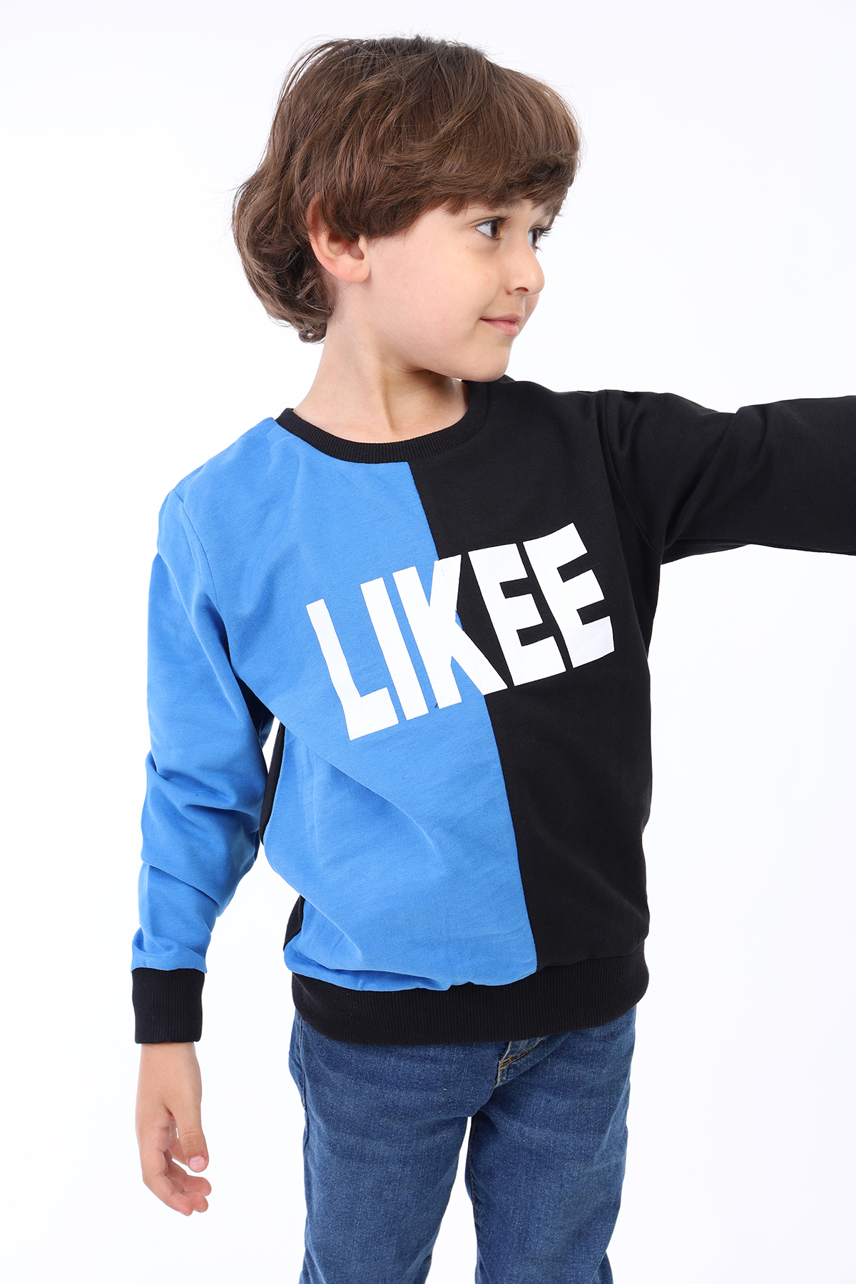 Toontoy Erkek Çocuk İki Renkli Baskılı Sweatshirt