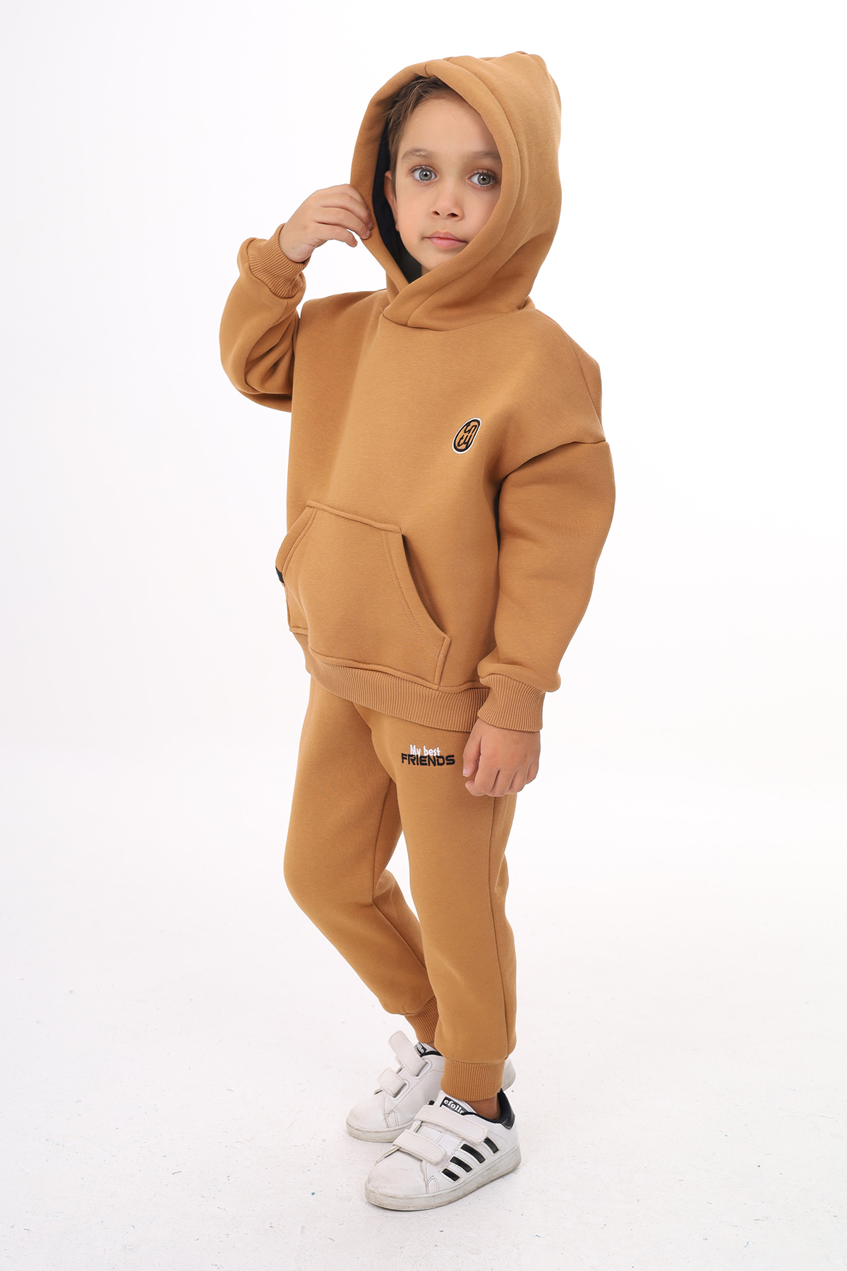 Toontoy Erkek Çocuk Kapüşonlu Baskılı Hırka