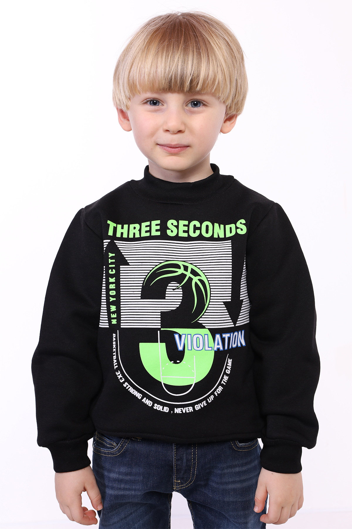 Toontoy Erkek Çocuk 3 Vıolatıon Baskılı Sweatshirt