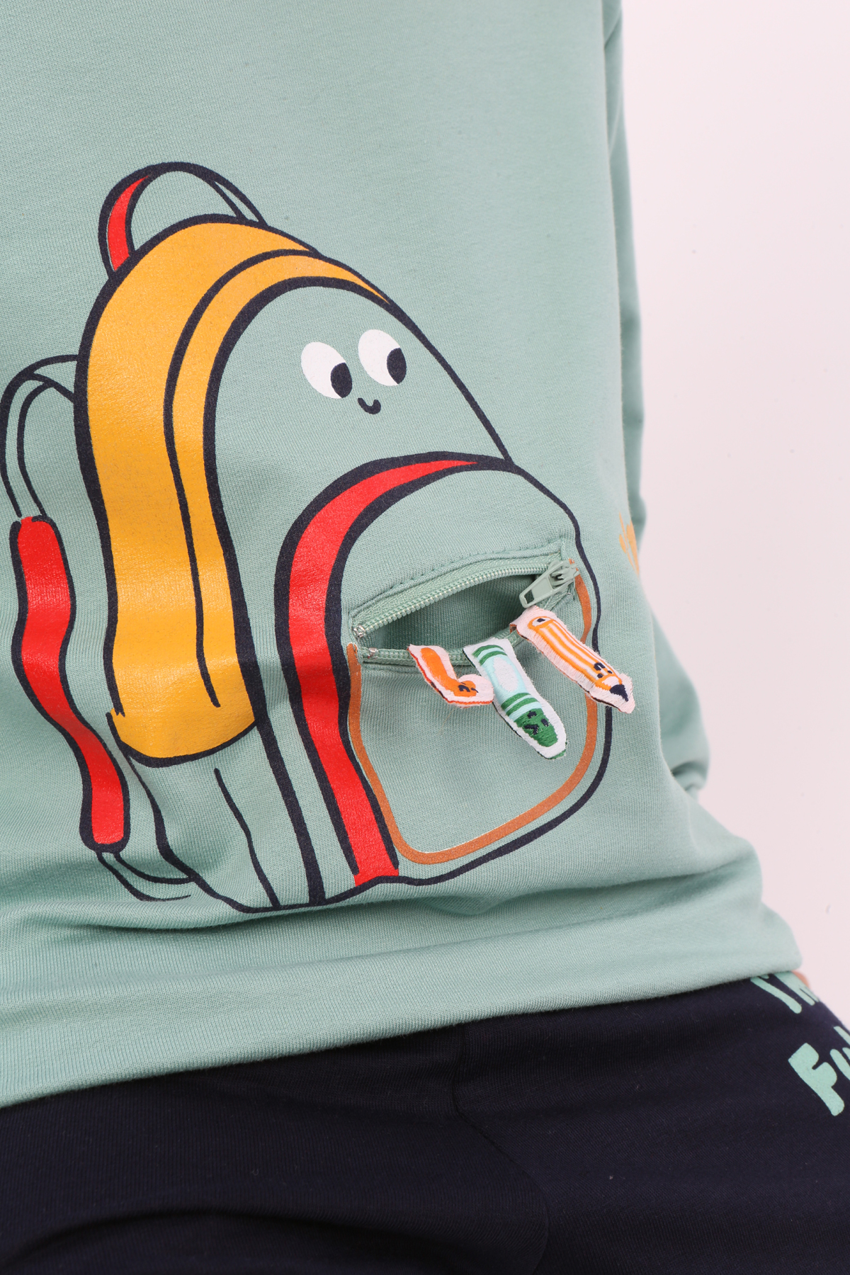 Toontoy Erkek Çocuk Çantalı Yazı Baskılı Eşofman Takım