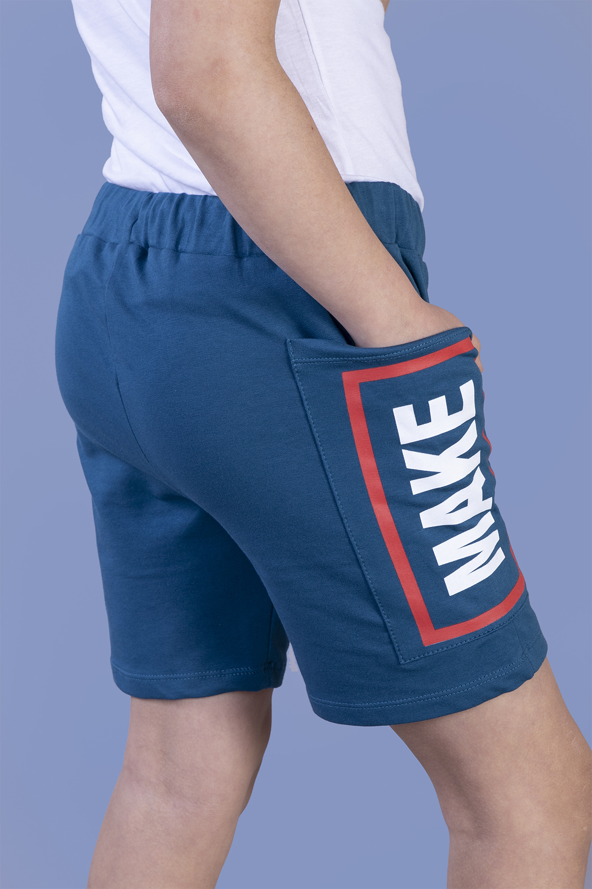 Toontoy Erkek Çocuk Beli Ayarlanabilir Cep Detaylı Baskılı Şort