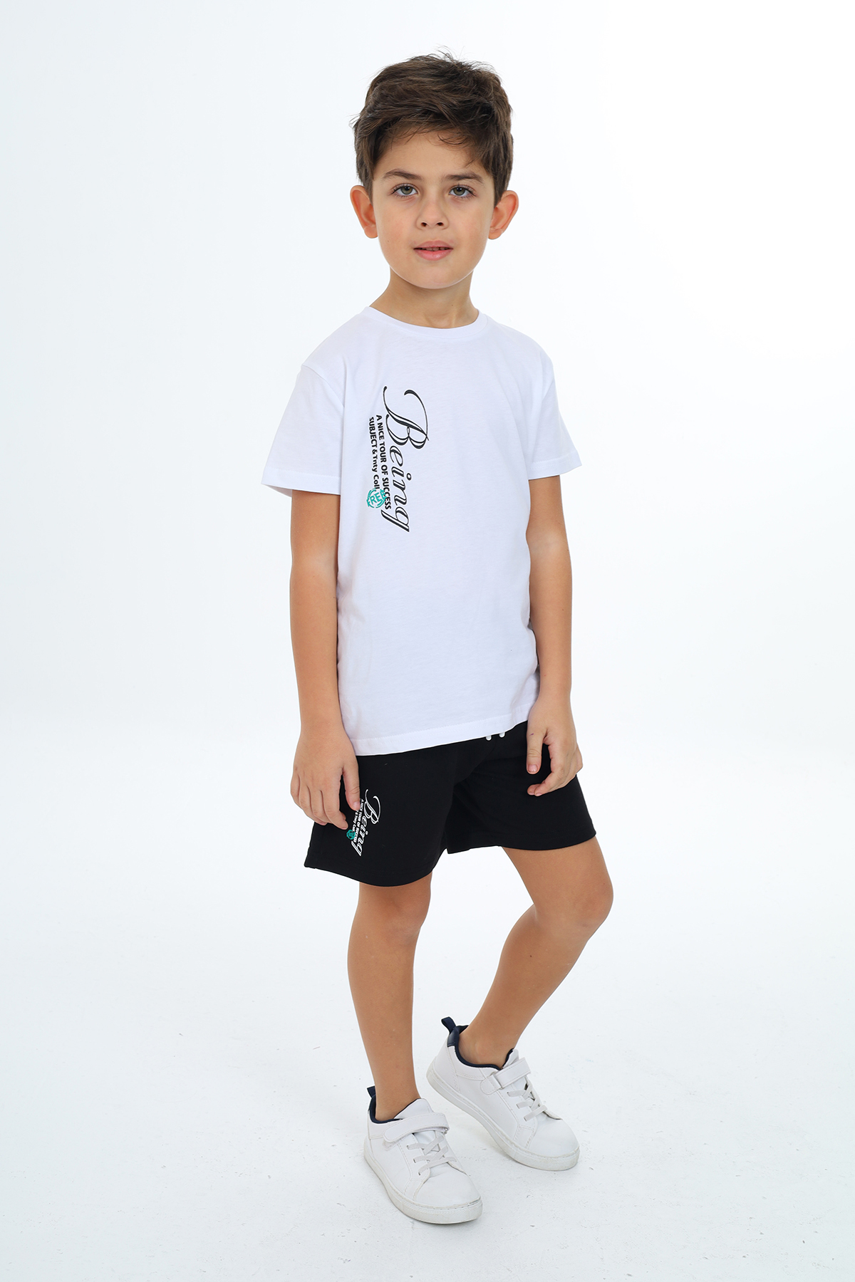 Toontoy Erkek Çocuk Beıng Baskılı Şortlu Takım