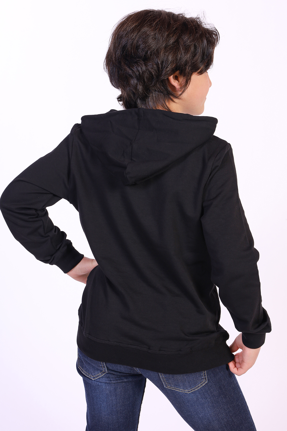 Toontoy Erkek Çocuk Armalı Kapşonlu Sweatshirt