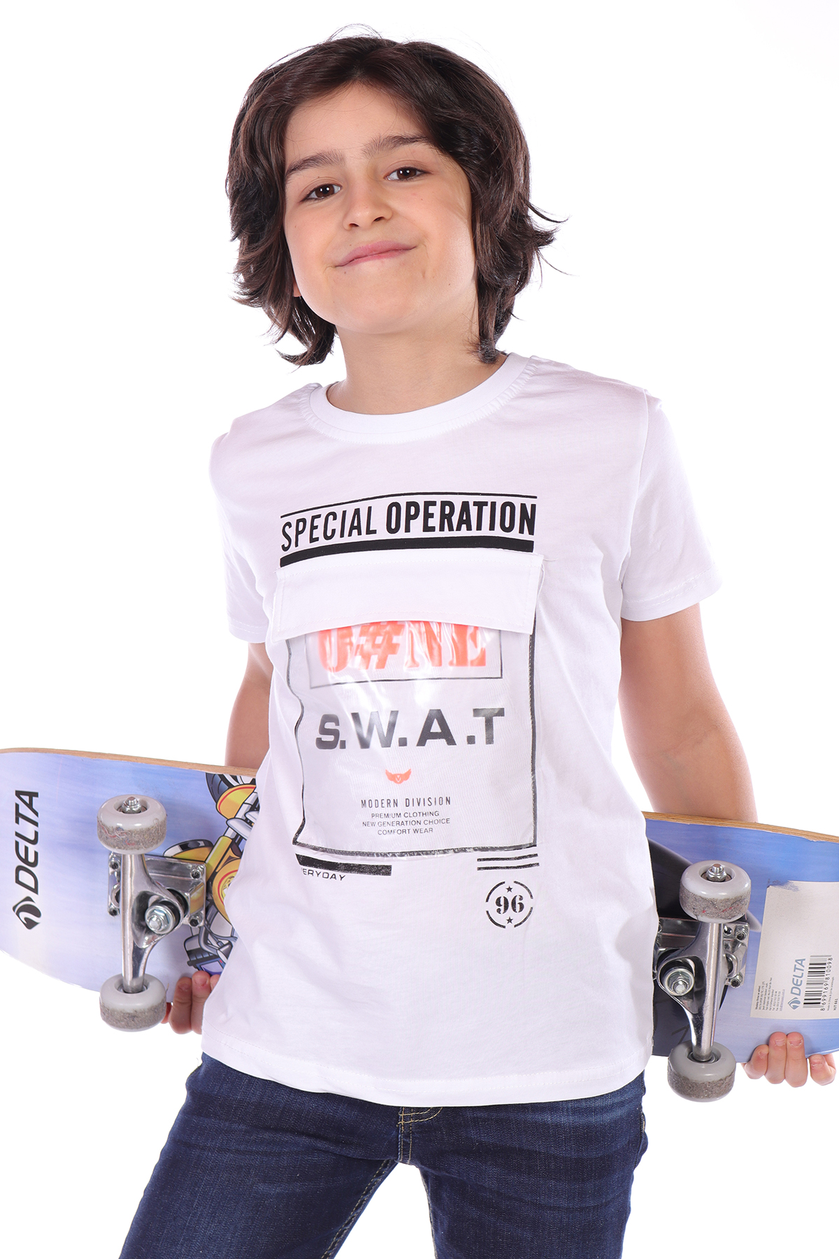 Toontoy Erkek Çocuk Süs Cepli Special Operation Baskılı Tişört