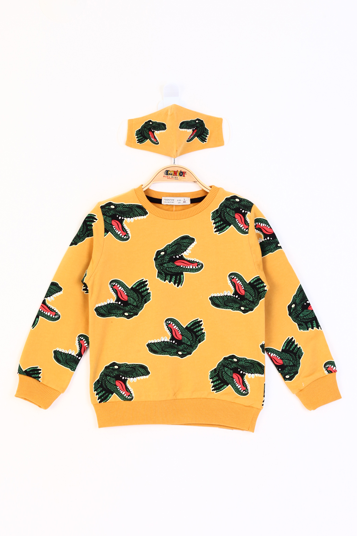 Toontoy Erkek Çocuk Dinazor Baskılı Sweatshirt