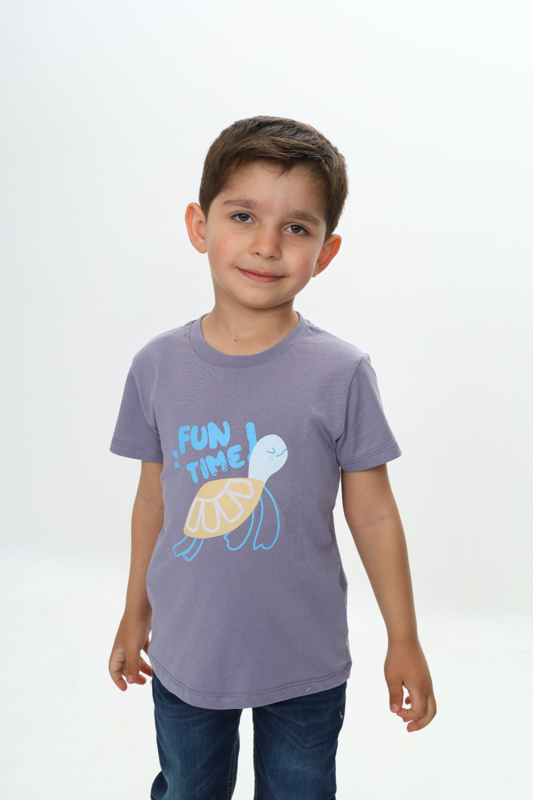Toontoy Erkek Çocuk Su Kaplumbağası Baskılı Tişört