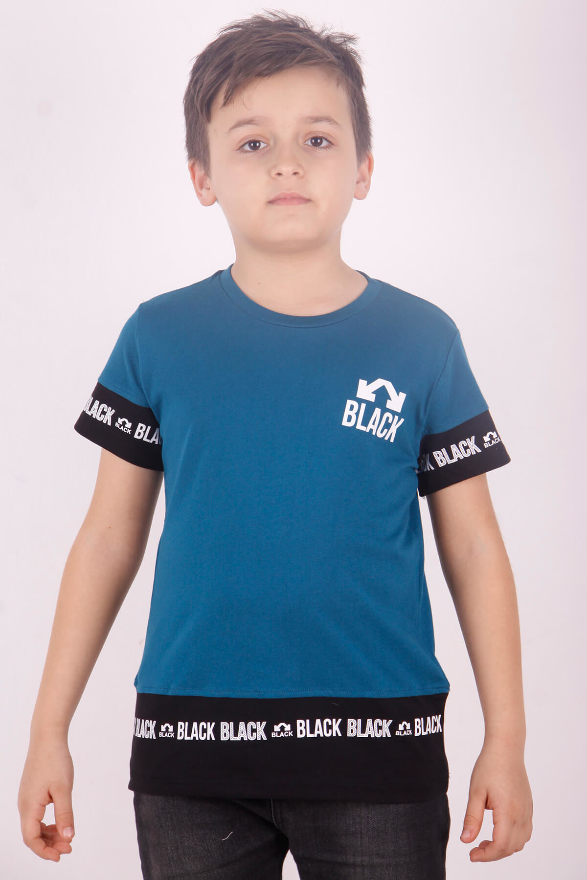 Toontoy Erkek Çocuk BLACK Baskılı Tişört