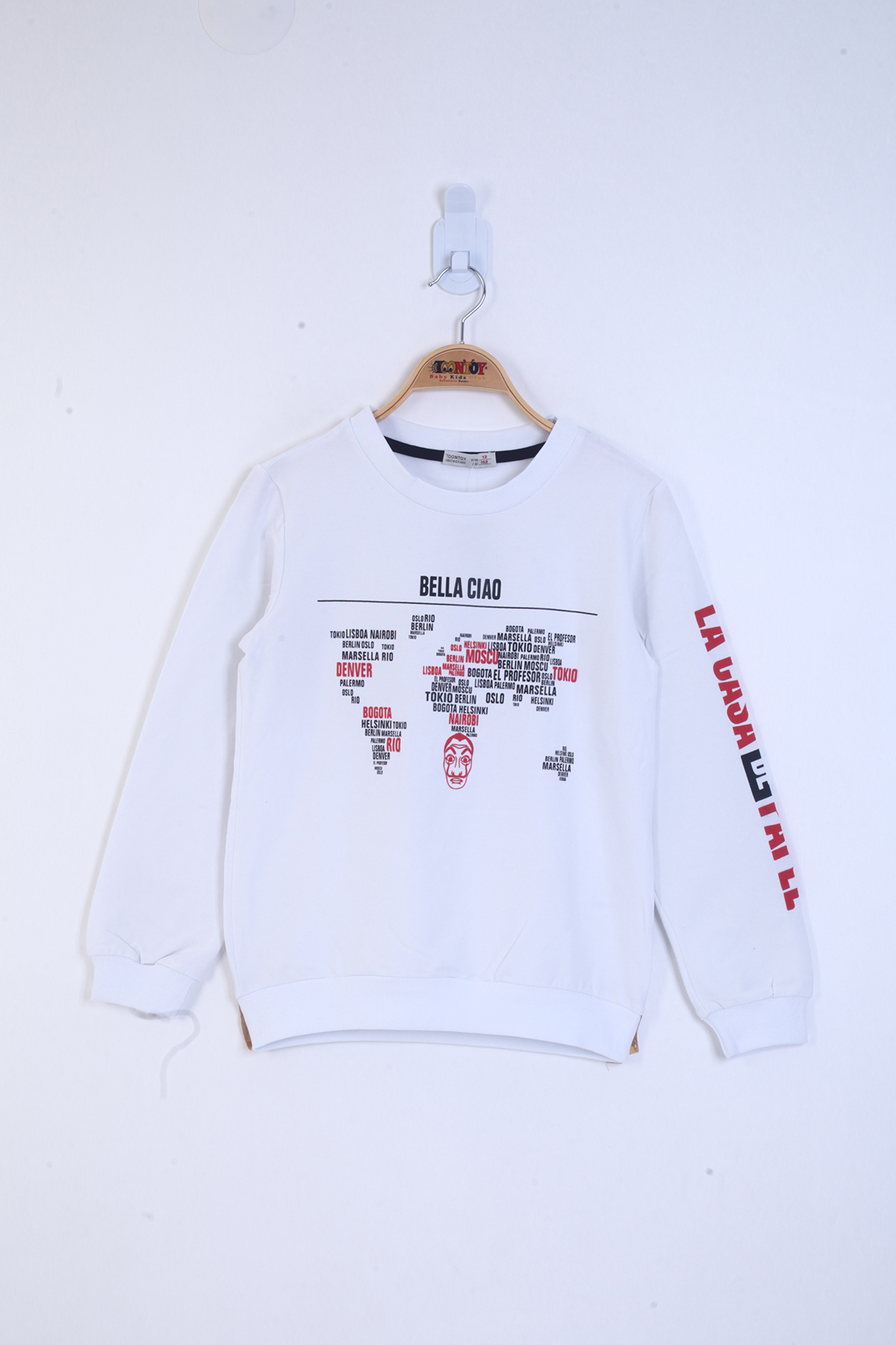 Toontoy Erkek Çocuk Bella Ciao Baskılı Sweatshirt