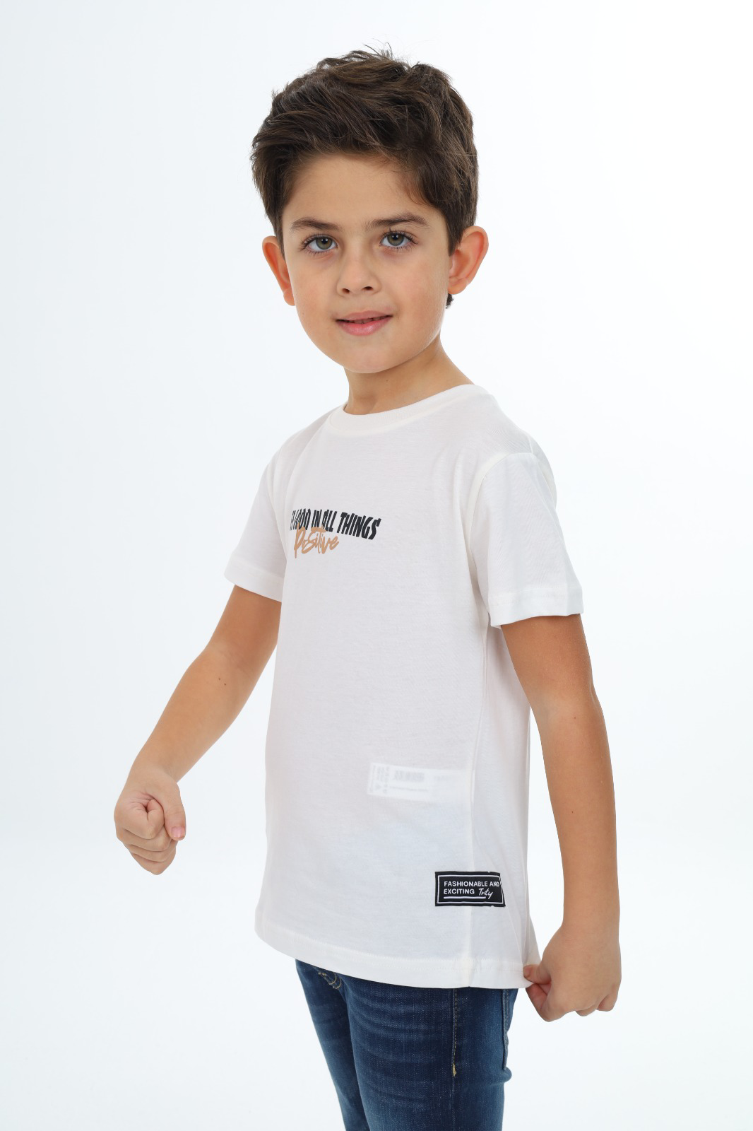 Toontoy Erkek Çocuk Positive  Baskılı Tişört
