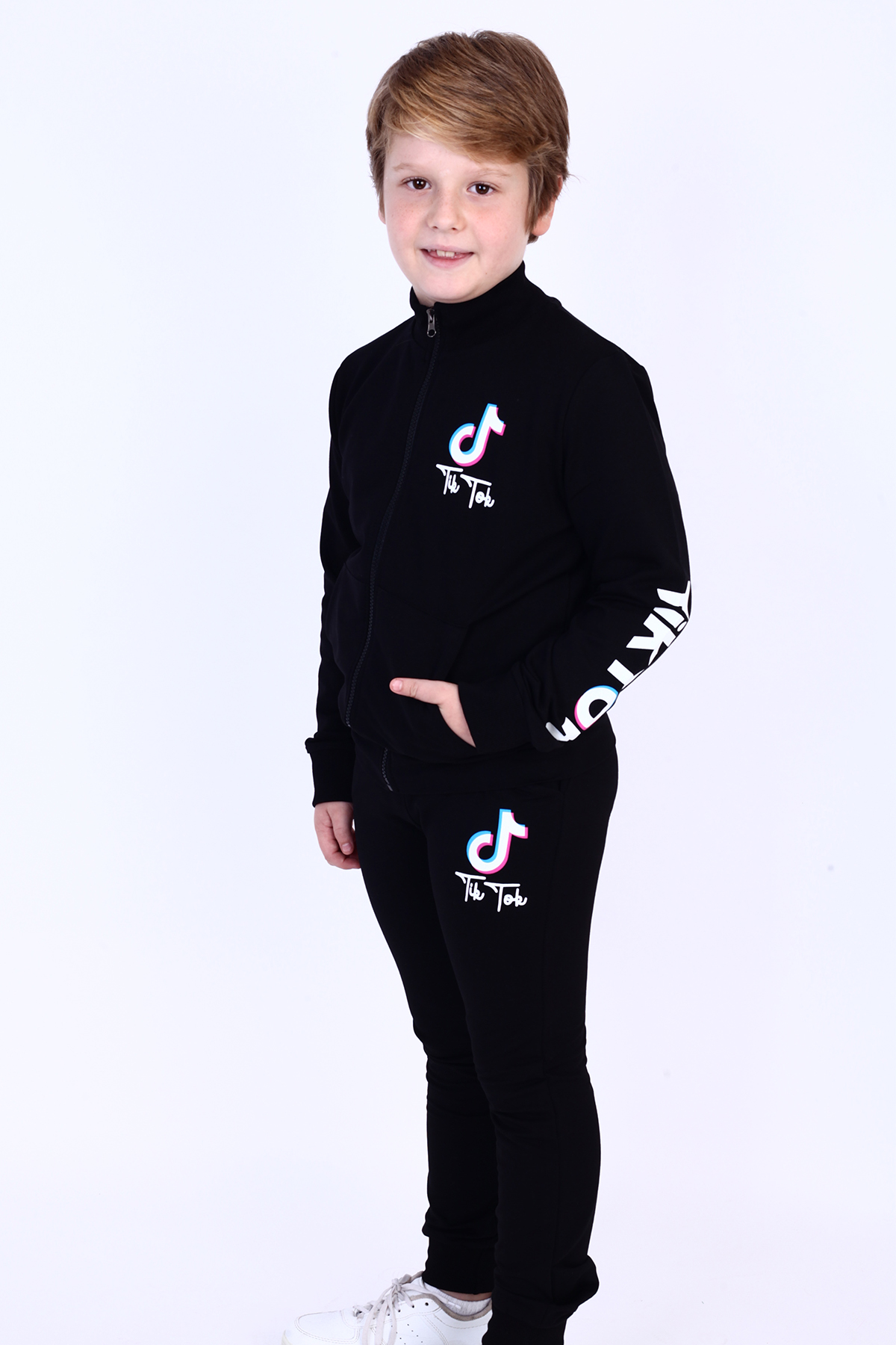 Toontoy  Erkek Çocuk Tiktok Baskılı Takım