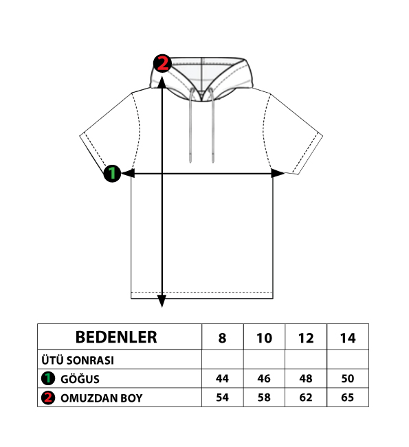 Toontoy Erkek Çocuk Baskılı Kapüşonlu Reglan Kol Tişört
