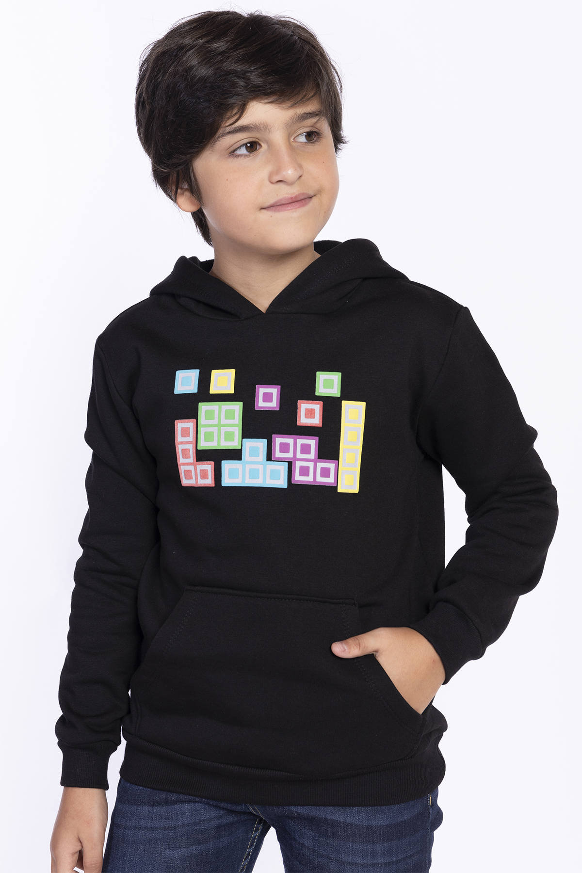 Toontoy Erkek Çocuk Baskılı Kanguru Cepli Sweatshirt