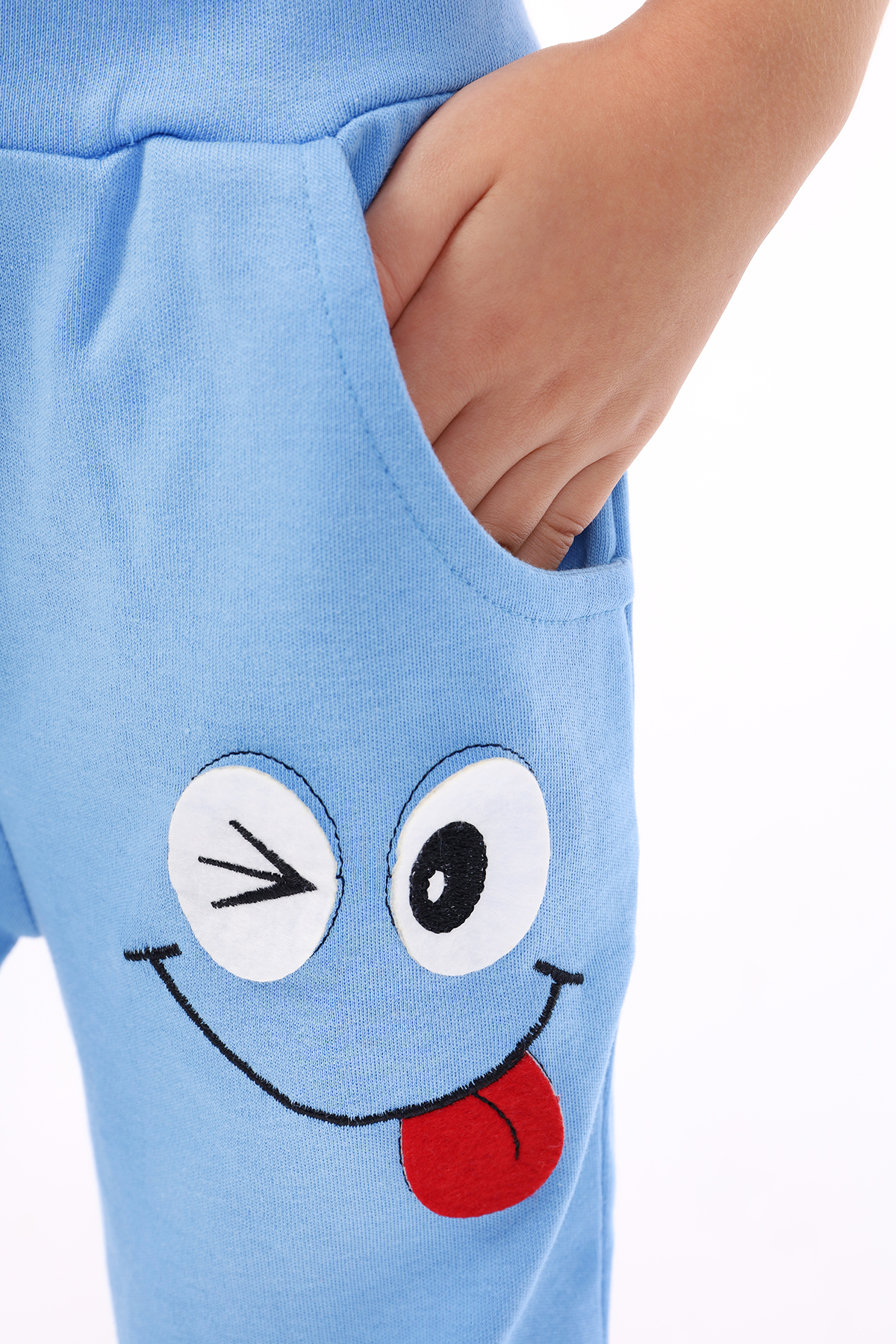 Toontoy Erkek Çocuk İki Yanı Cep Detaylı Nakışlı Eşofman Alt