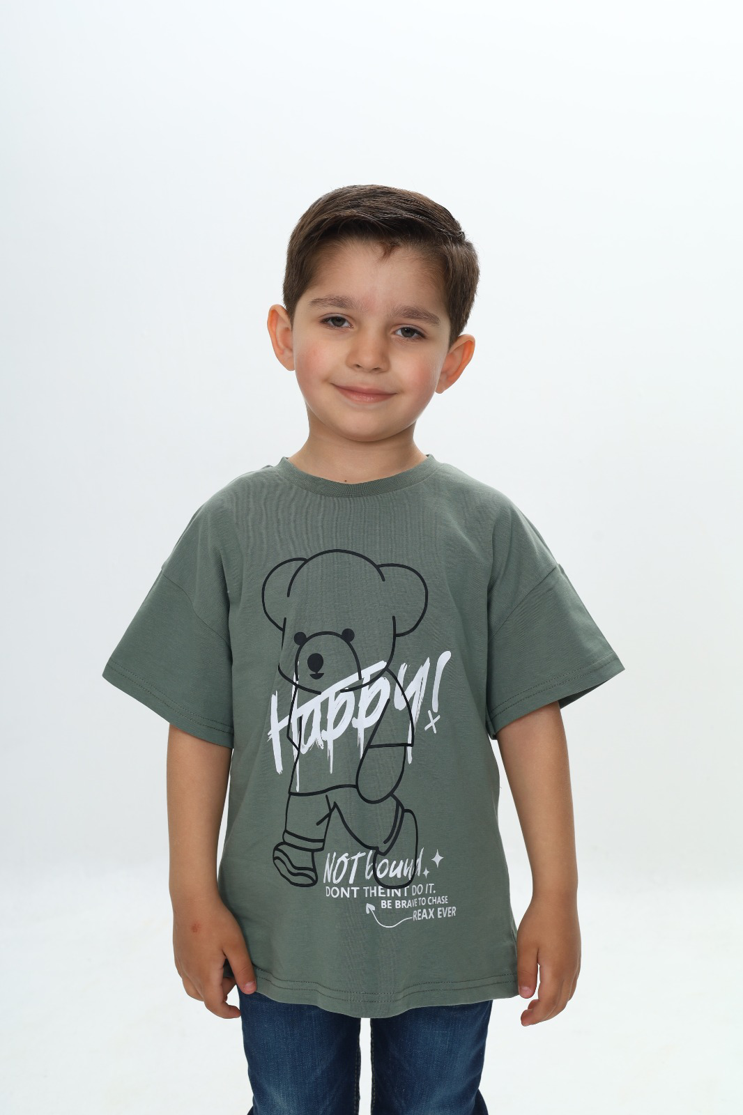 Toontoy Erkek Çocuk Ayıcık Baskılı Tişört
