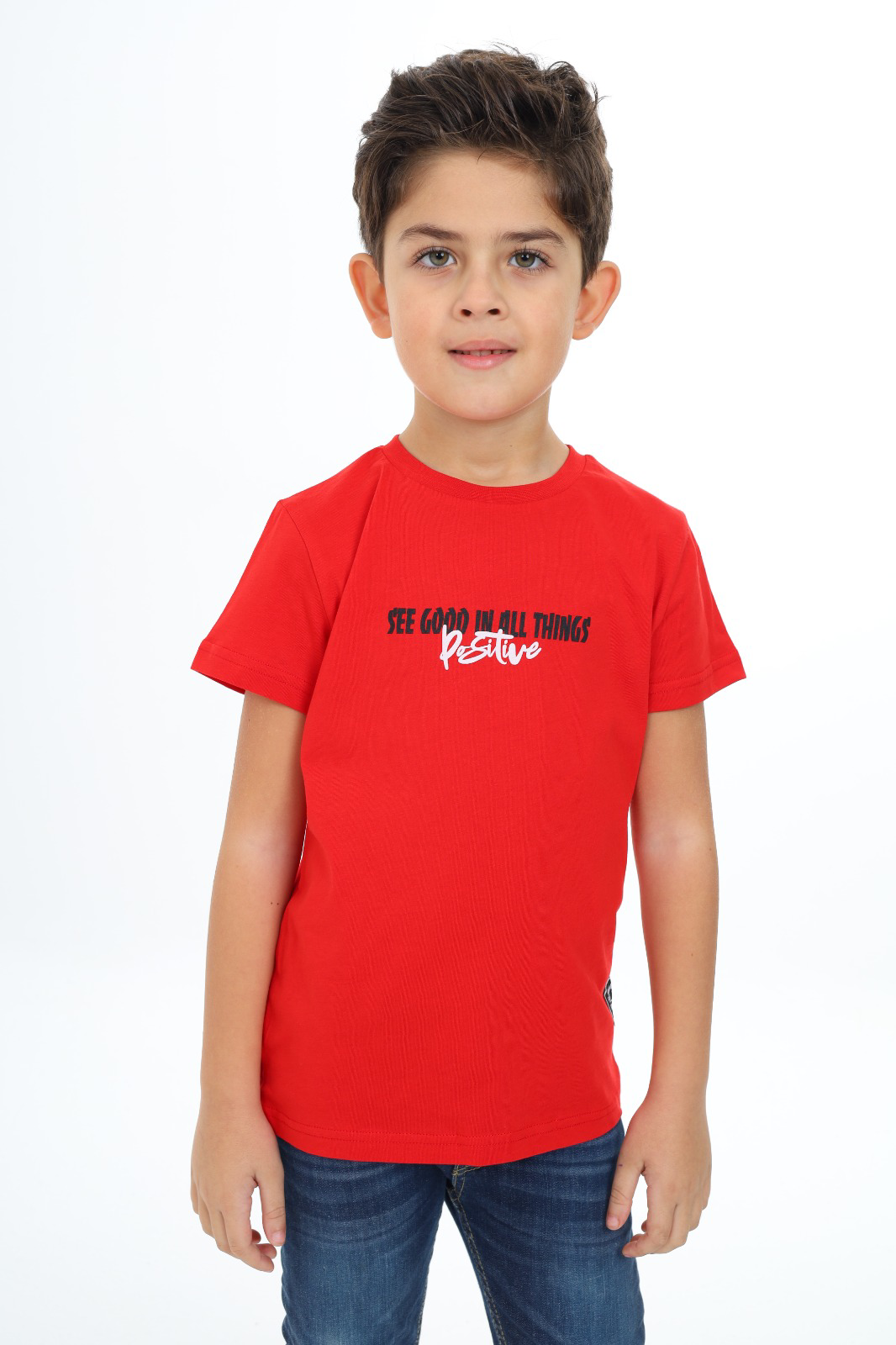 Toontoy Erkek Çocuk Positive  Baskılı Tişört