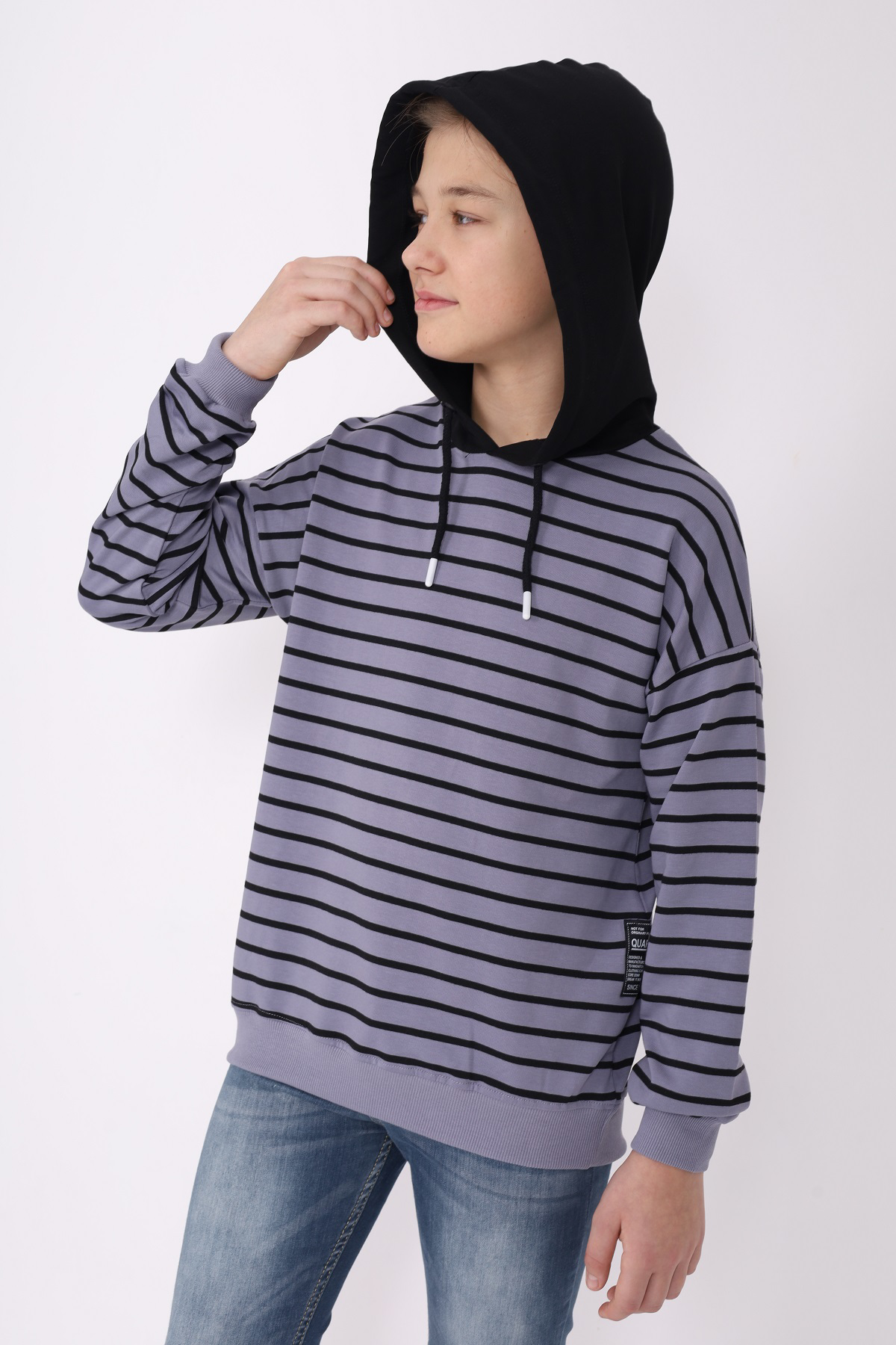 Toontoy Erkek Çocuk Çizgili Sweatshirt
